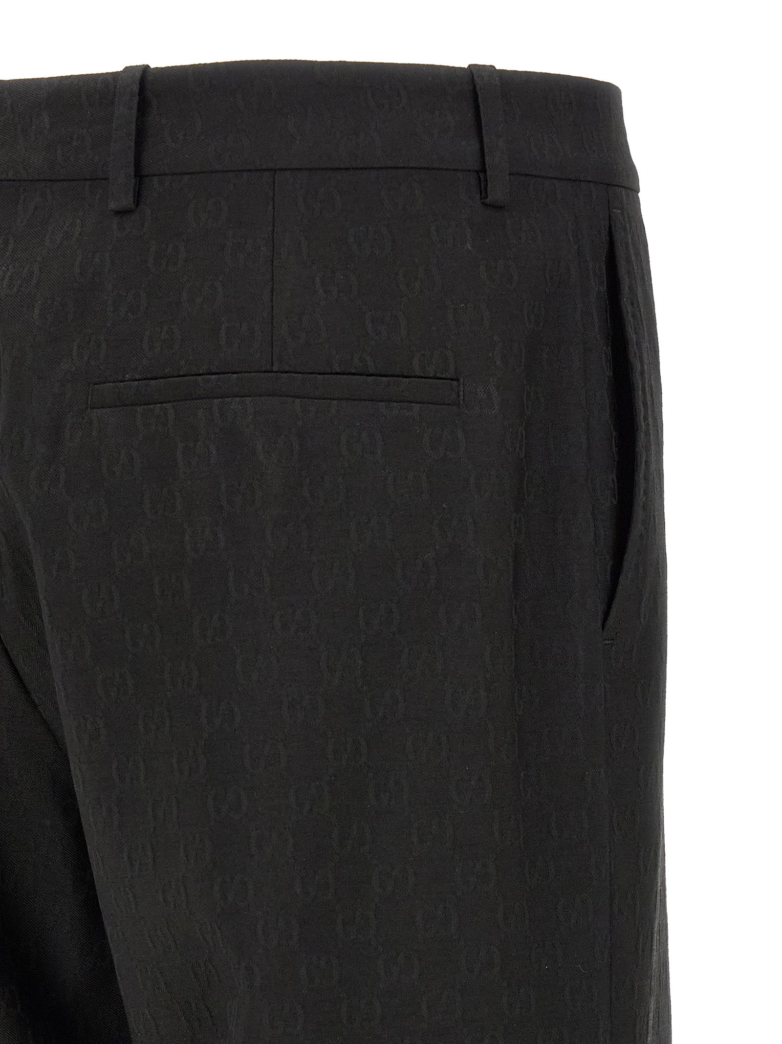Gucci Black Polyester Dress Pants
