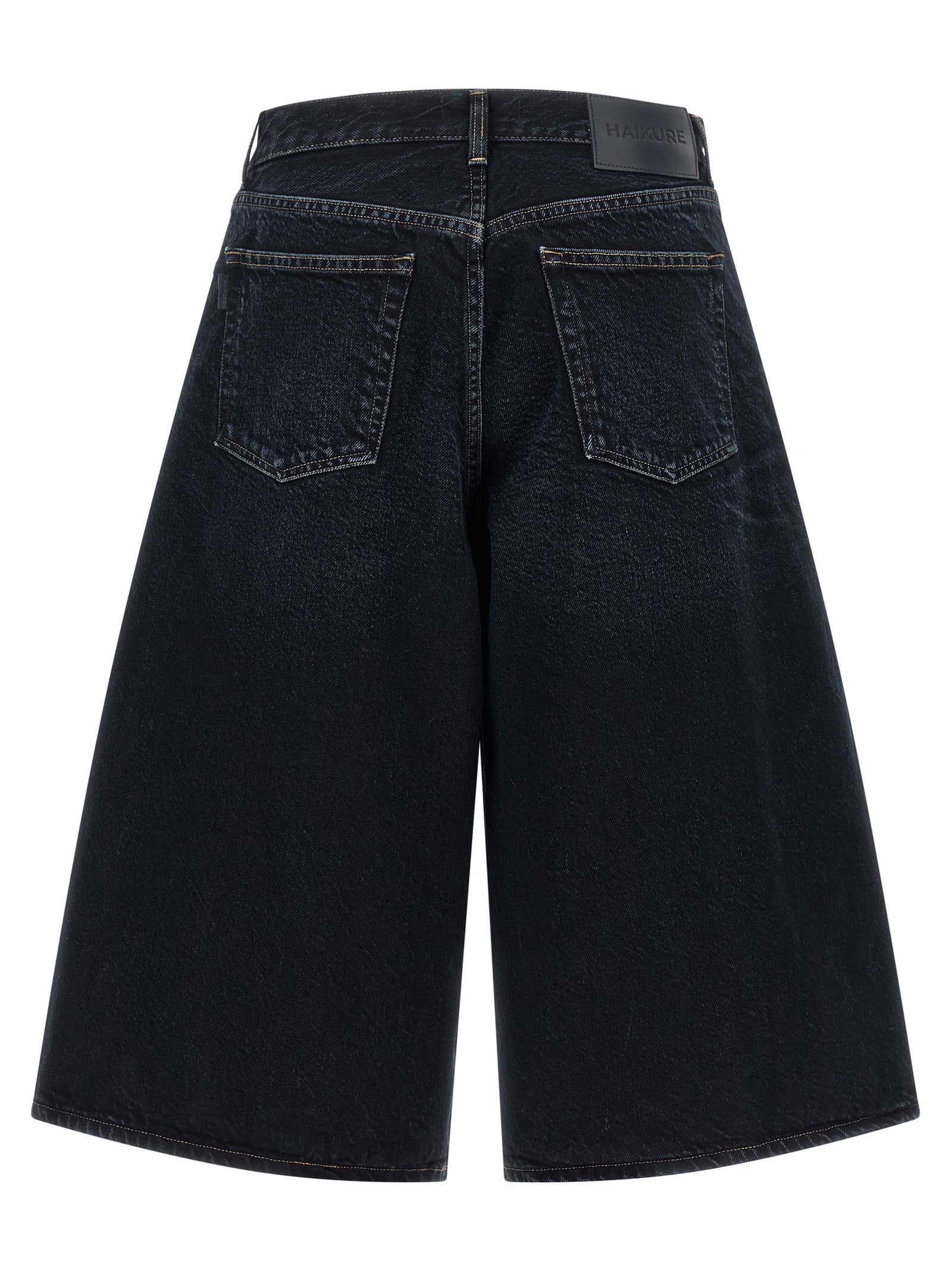 Haikure Blue Cotton Bermuda Shorts