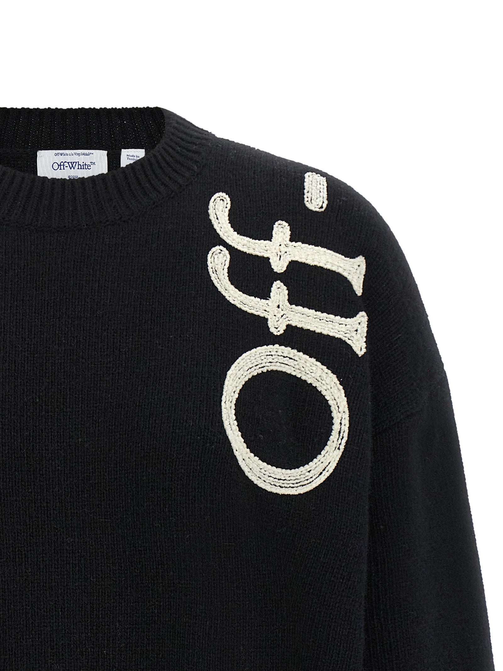 Off-White Bicolor Wool Cardigan