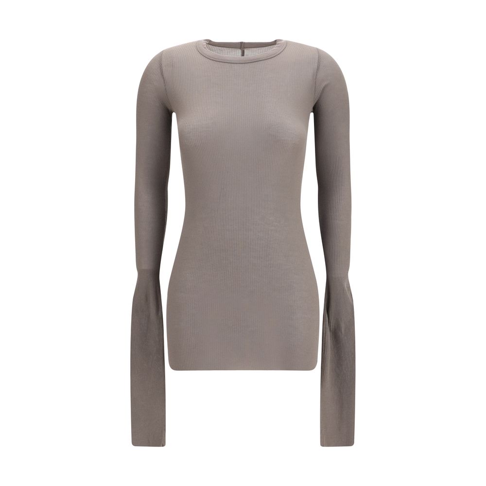 Rick Owens Gray Viscose Long Sleeve T-Shirt