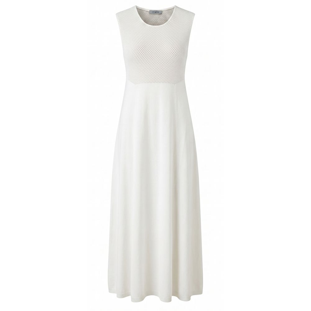 Malo White Silk Women Dress