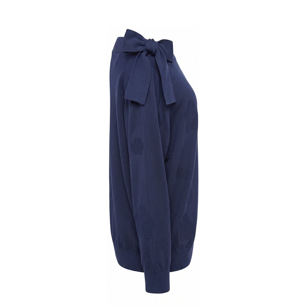 Malo Blue Cotton Women Sweater
