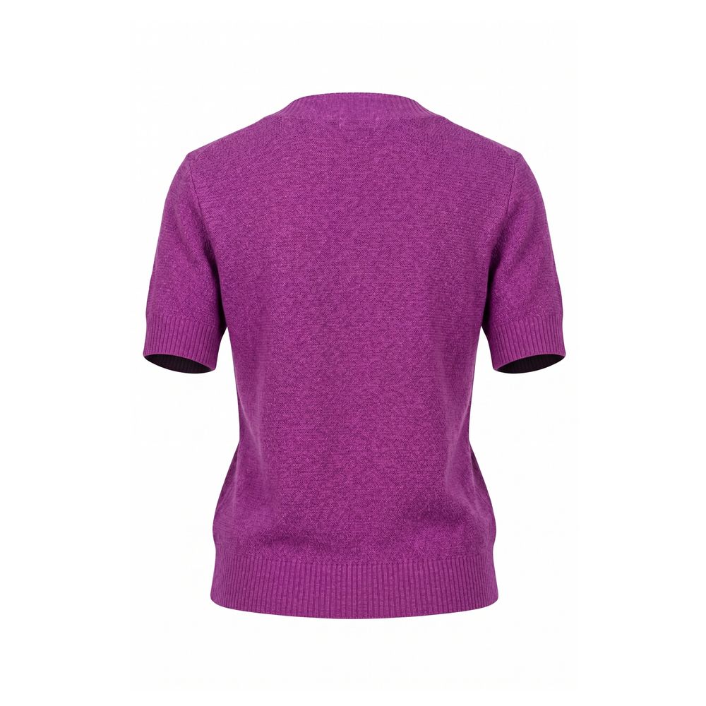 Malo Purple Silk Blend Women Sweater