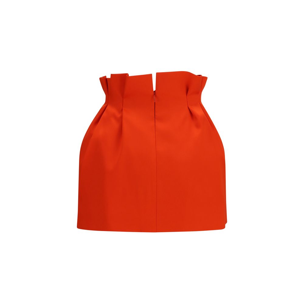 Magda Butrym Red Silk Mini Skirt