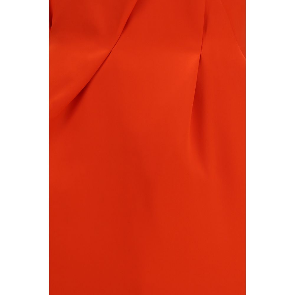 Magda Butrym Red Silk Mini Skirt