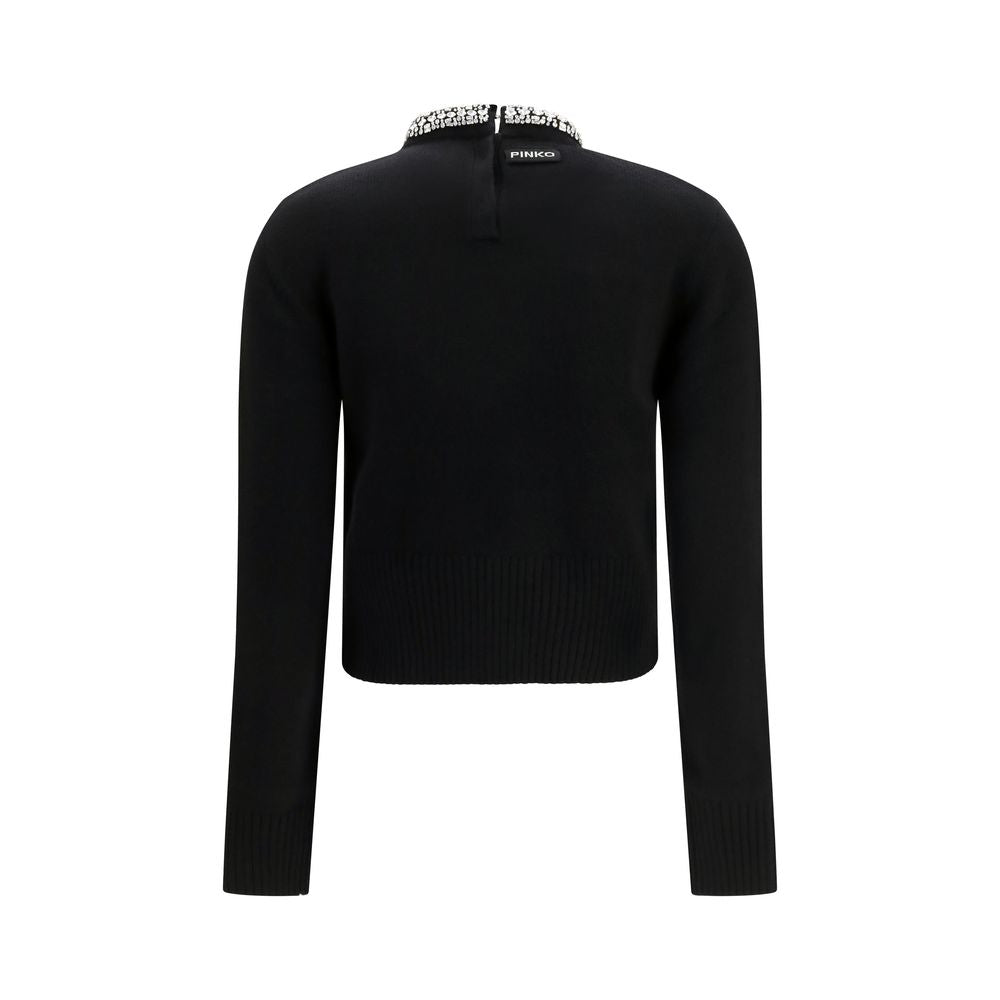 PINKO Black Wool Oves Aries Sweatshirt