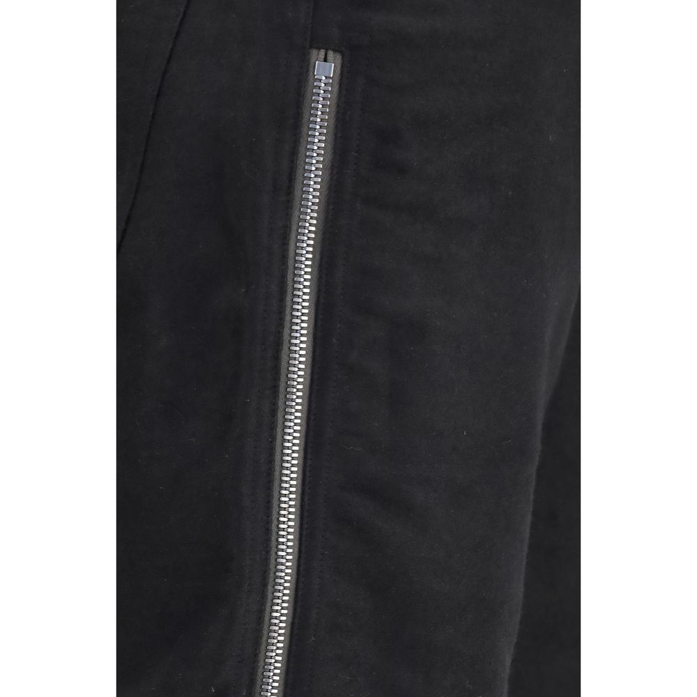 Rick Owens Black Wool Oves Aries Straight-Leg Jeans