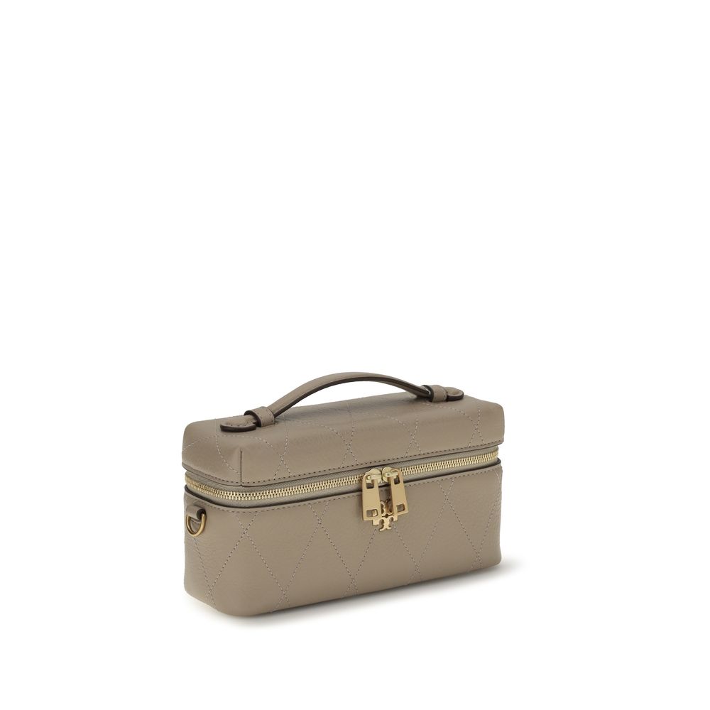 Tory Burch Gray Calf Leather Bos Taurus Wallet