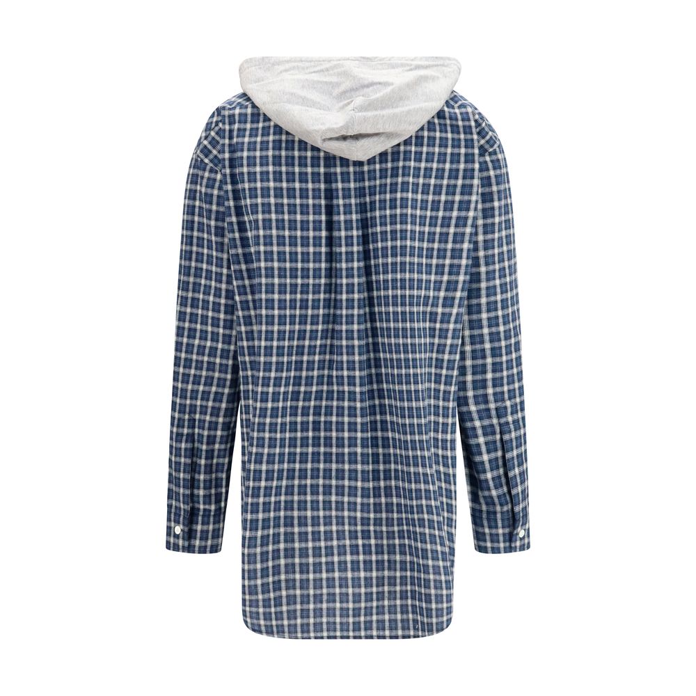 Miu Miu Blue Cotton Pattern Shirt