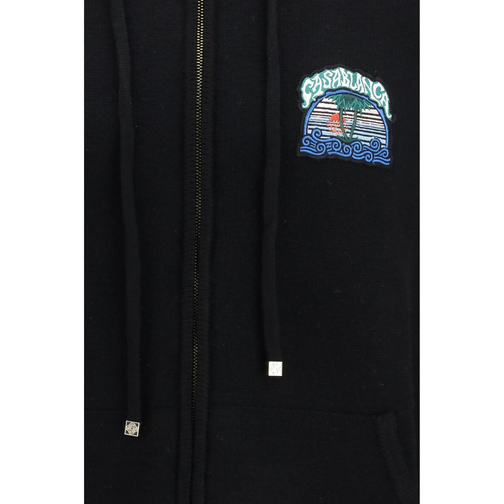 Casablanca Black Wool Oves Aries Sweatshirt