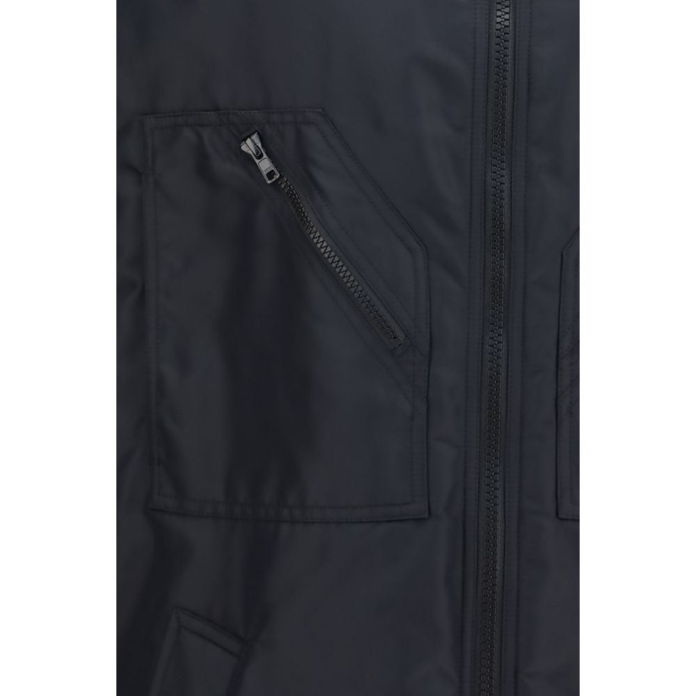 MM6 Black Polyamide Sleeveless Jacket