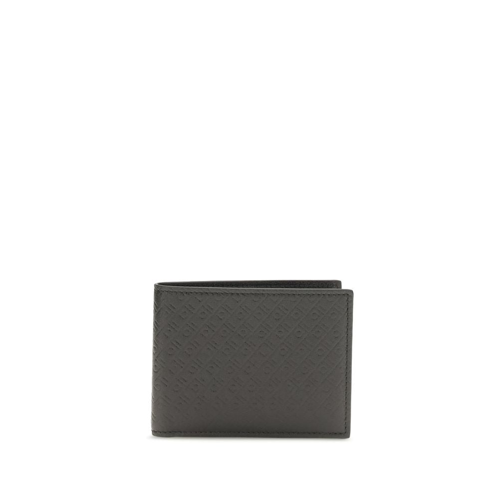 Ferragamo Black Calf Leather Bos Taurus Wallet