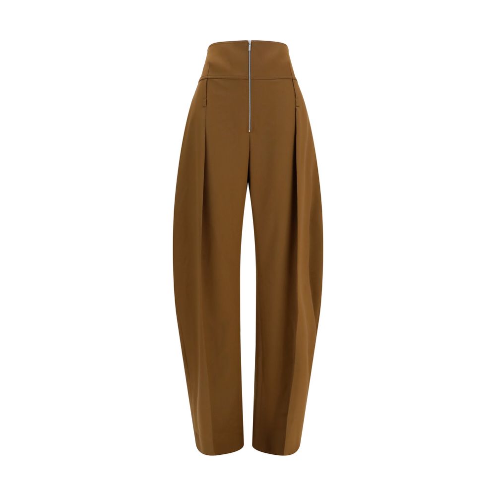 Ferragamo Brown Wool Oves Aries Casual Pants