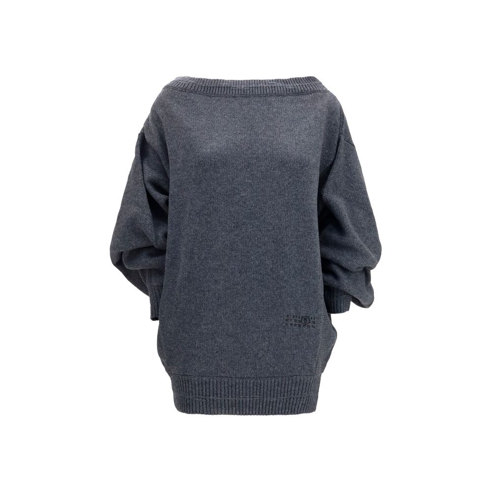 MM6 Gray Wool Oves Aries Casual Dress