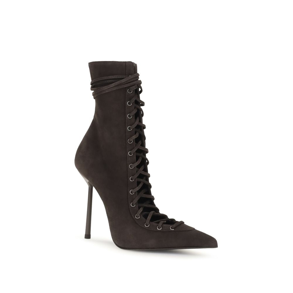 LE SILLA Brown Calf Leather Bos Taurus Lace-Up Boots