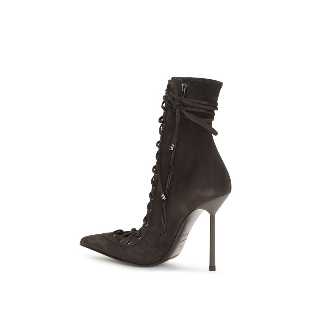 LE SILLA Brown Calf Leather Bos Taurus Lace-Up Boots