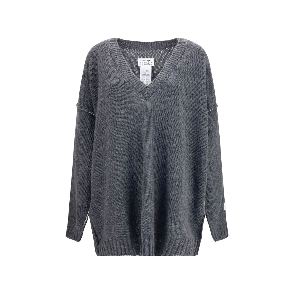 MM6 Gray Marabou Sweatshirt