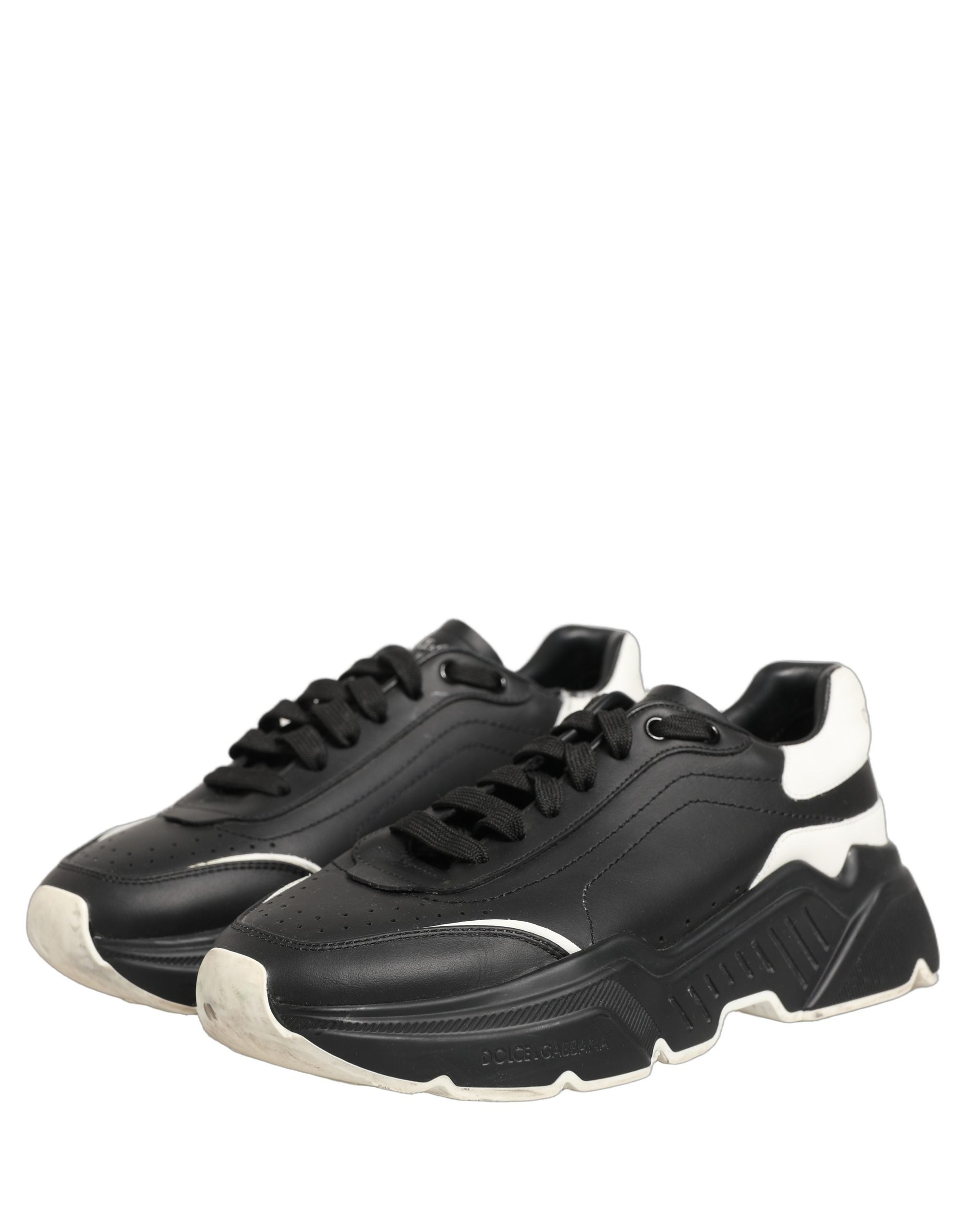 Dolce & Gabbana Black White Daymaster Low Top Sneakers Shoes