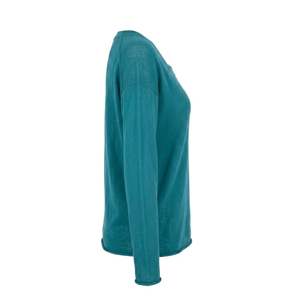 Malo Blue Cotton Women's Sweater