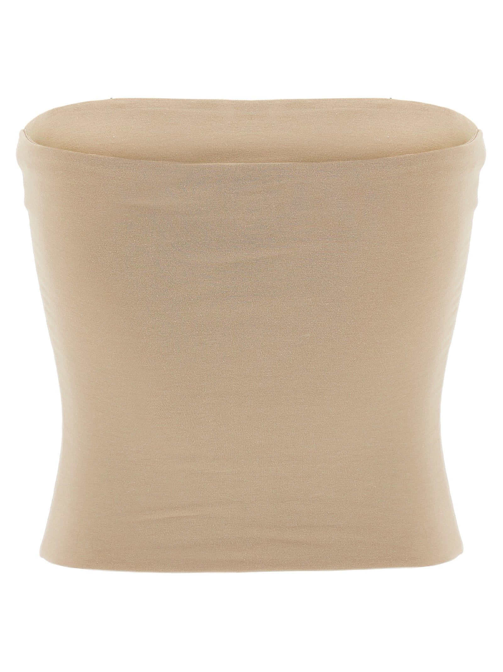 Brunello Cucinelli Beige Cotton Sleeveles T-Shirt