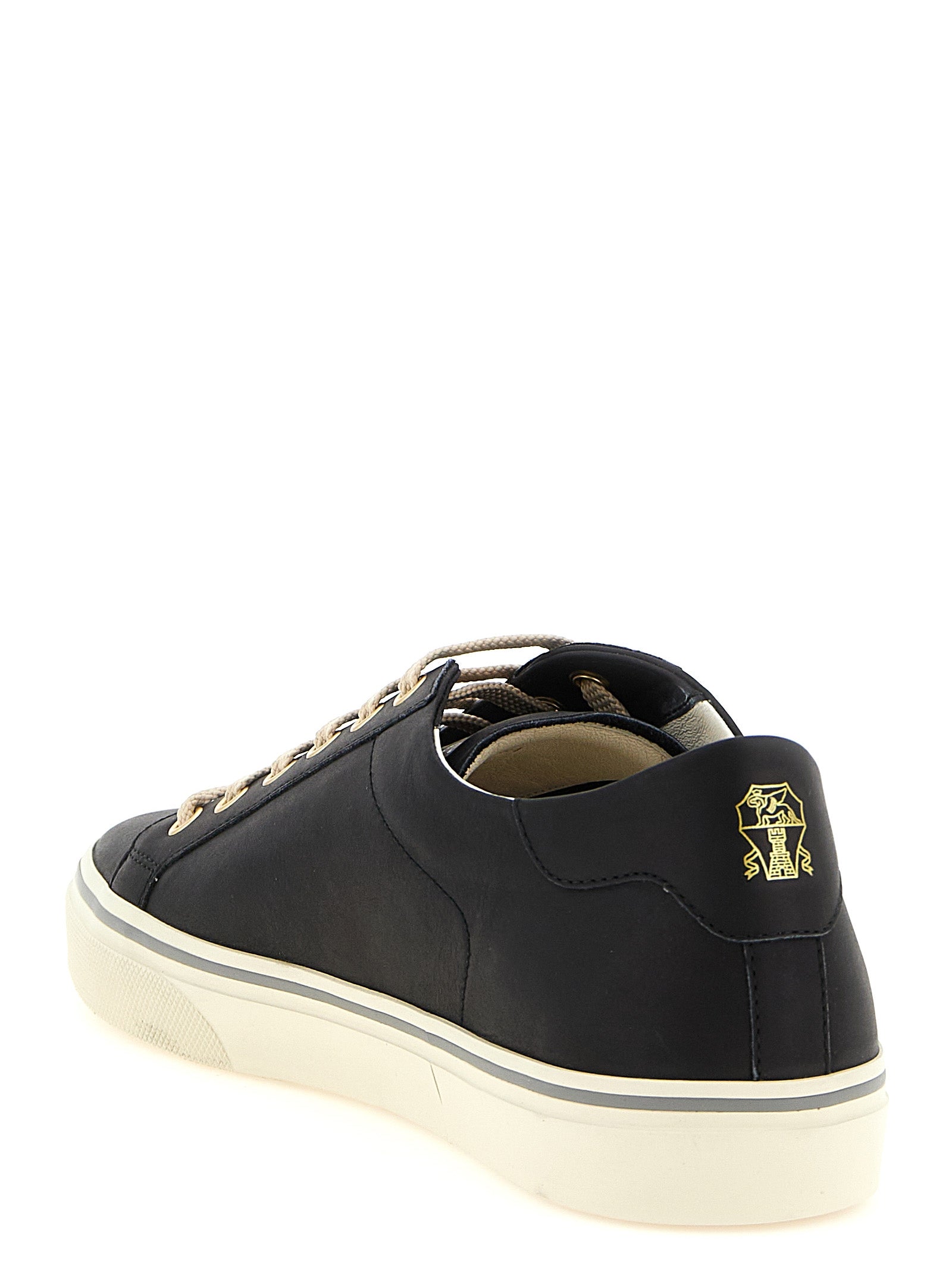 Brunello Cucinelli Black Calfskin Low Top Sneakers