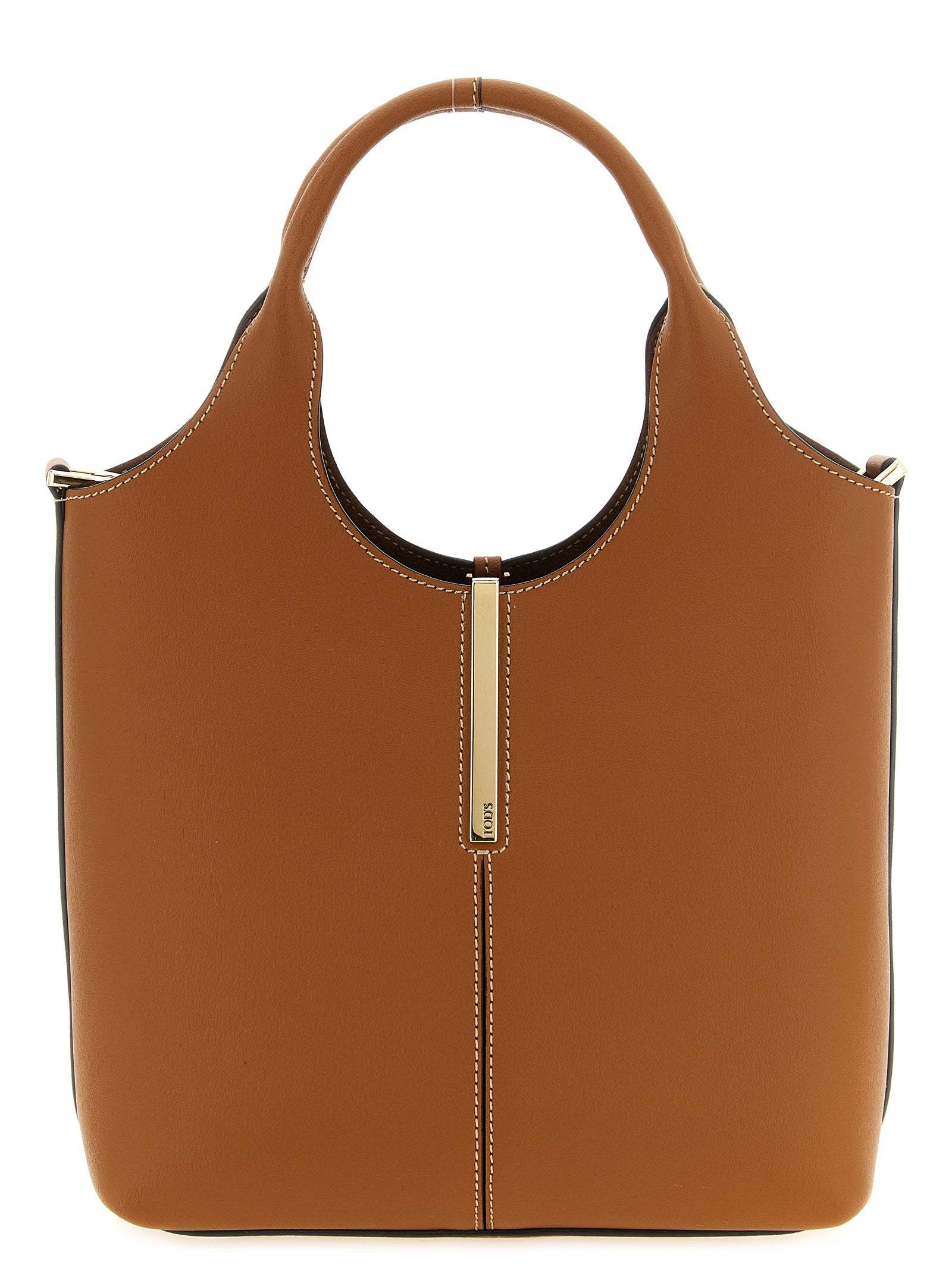 Tod's Brown Calfskin Tote Bag