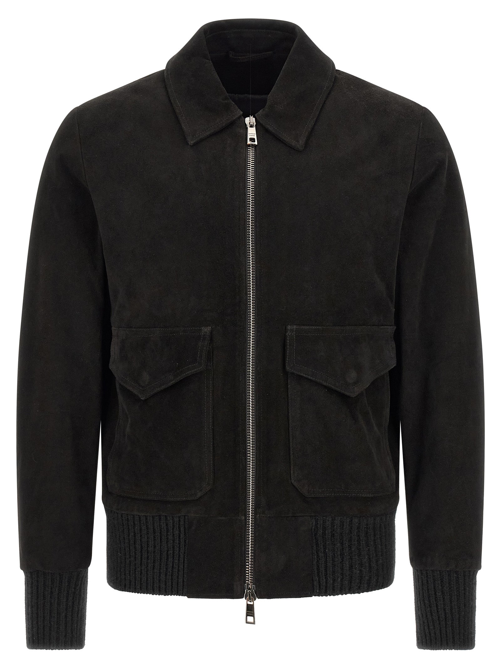 GIORGIO BRATO Black Lamb Leather Leather Jacket