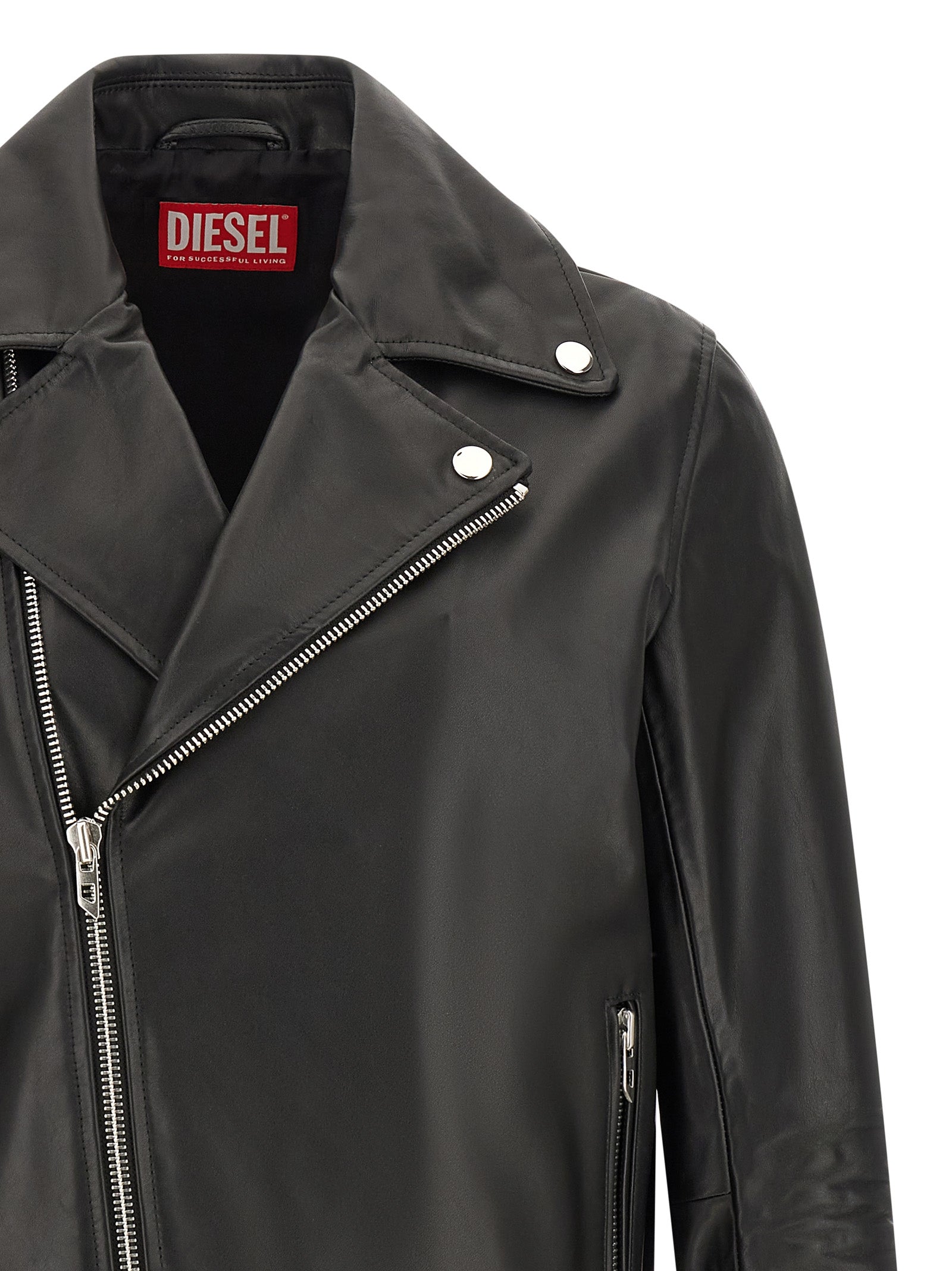 Diesel Black Cowhide Leather Jacket
