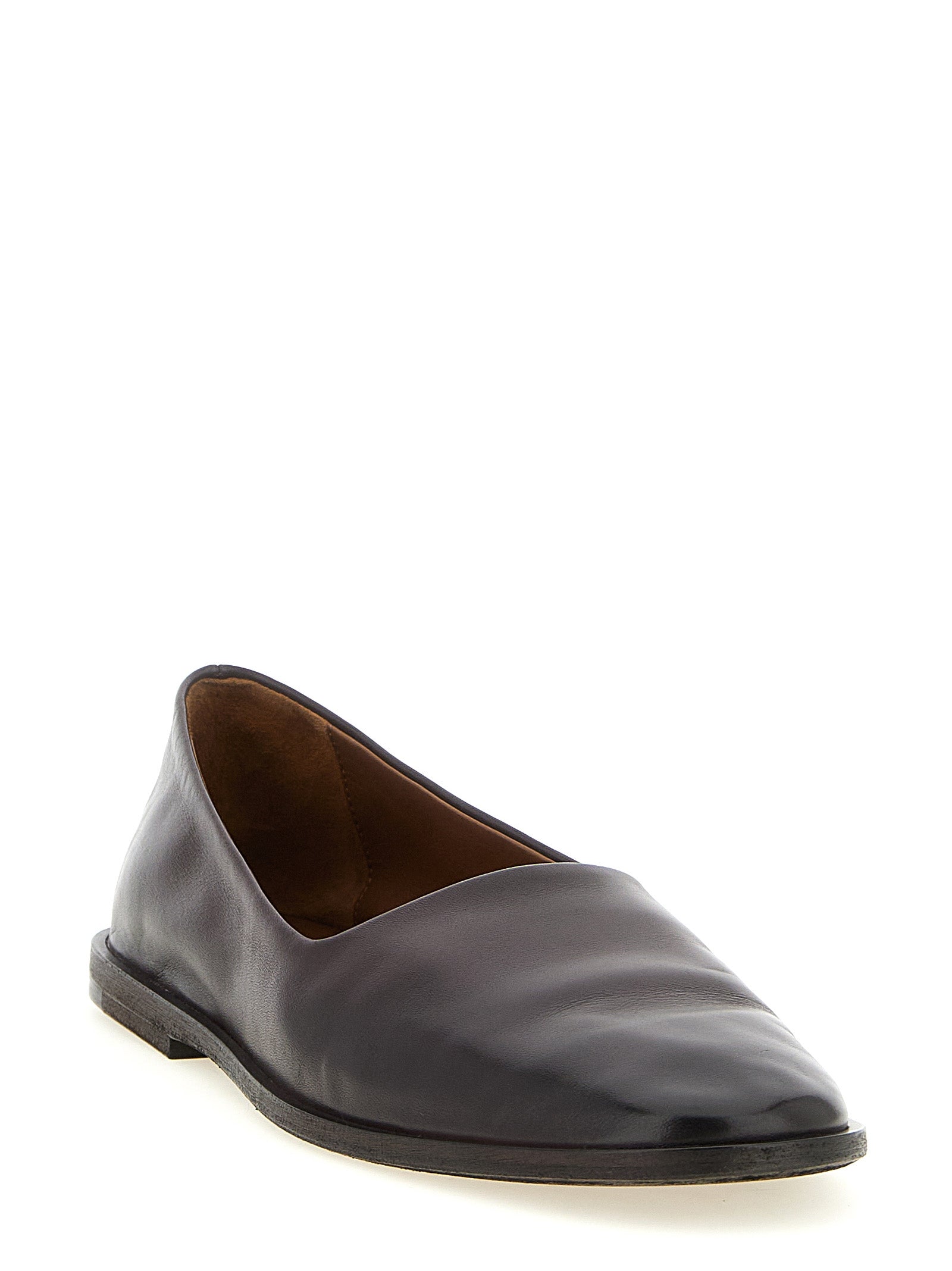 Marsell Brown Calfskin Ballet Flats