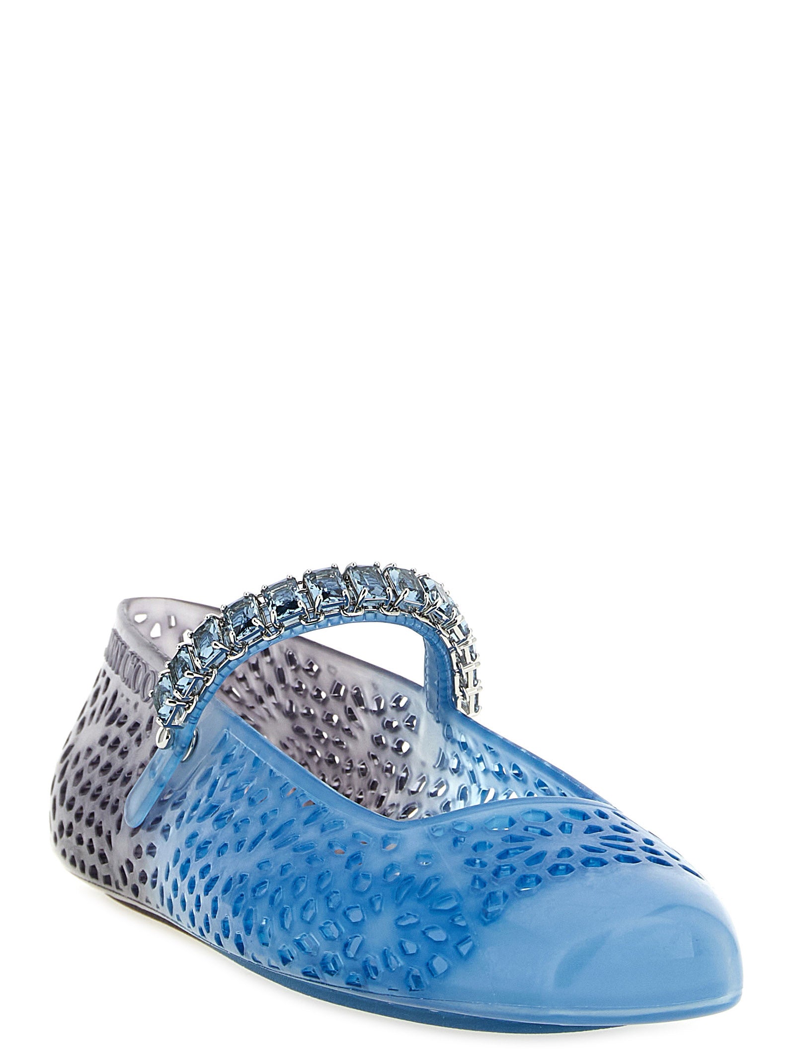 Jimmy Choo Blue Jelly Ballet Flats