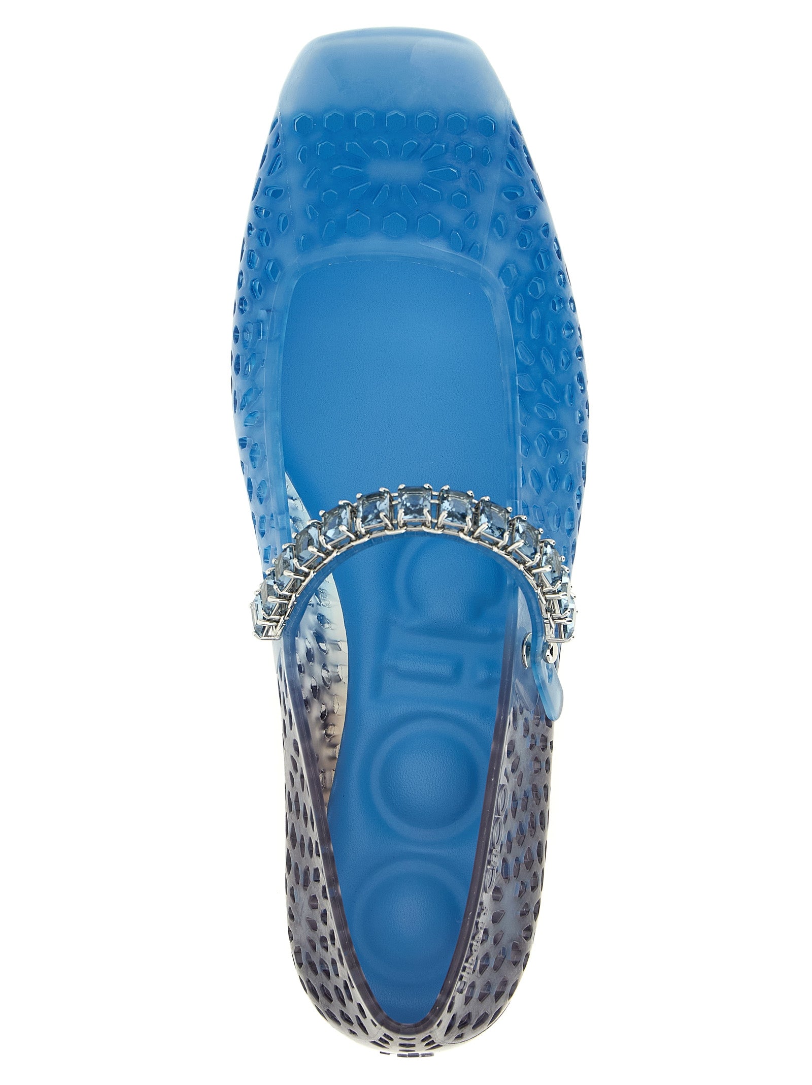 Jimmy Choo Blue Jelly Ballet Flats