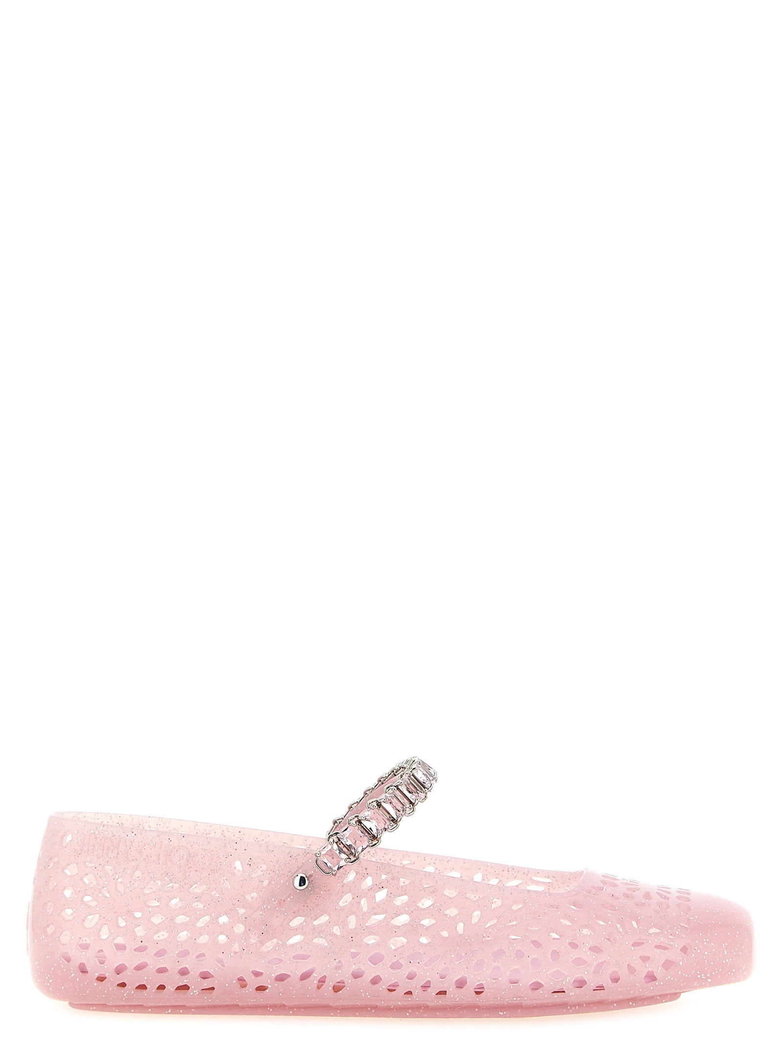 Jimmy Choo Pink Jelly Ballet Flats