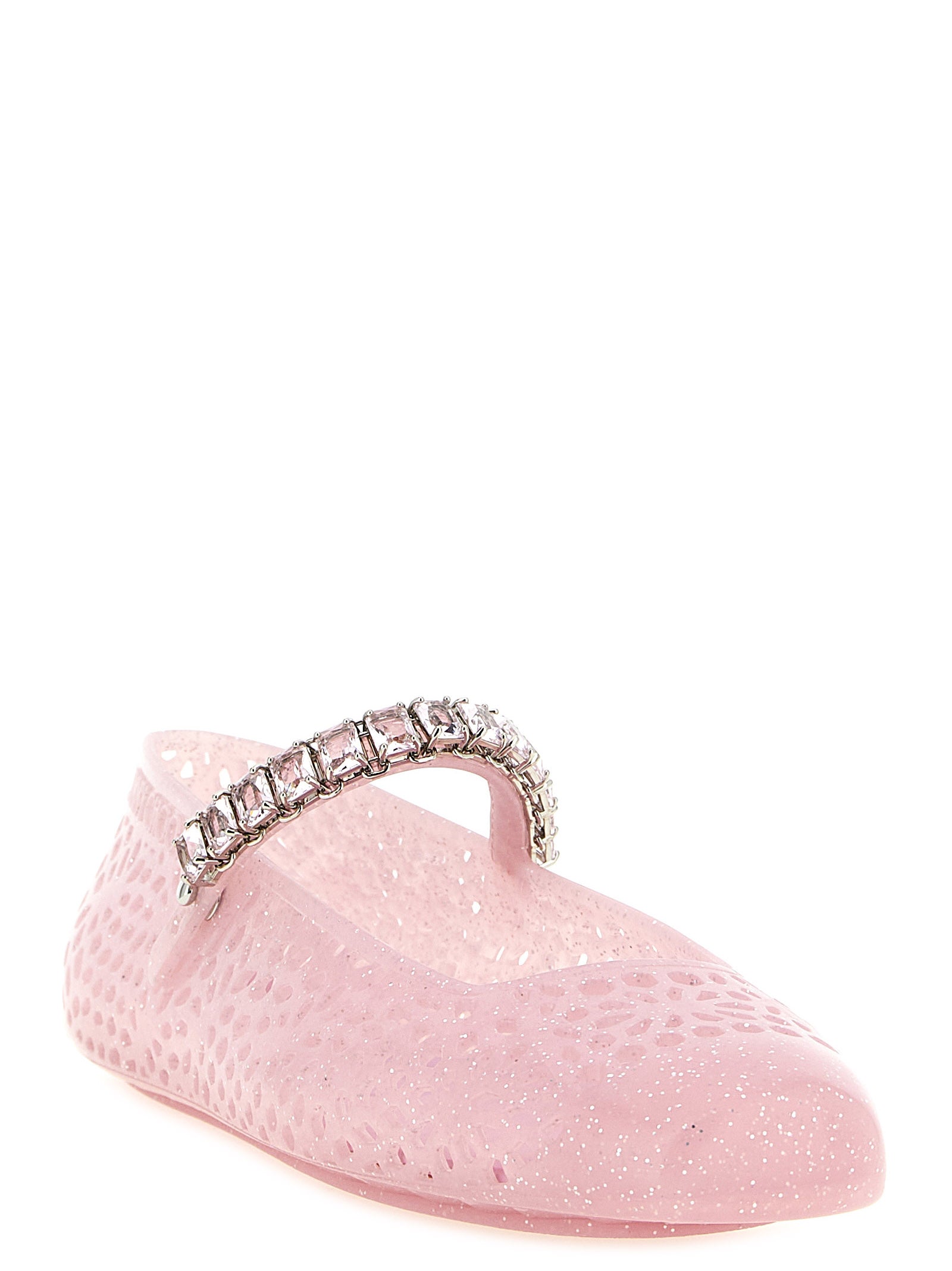 Jimmy Choo Pink Jelly Ballet Flats