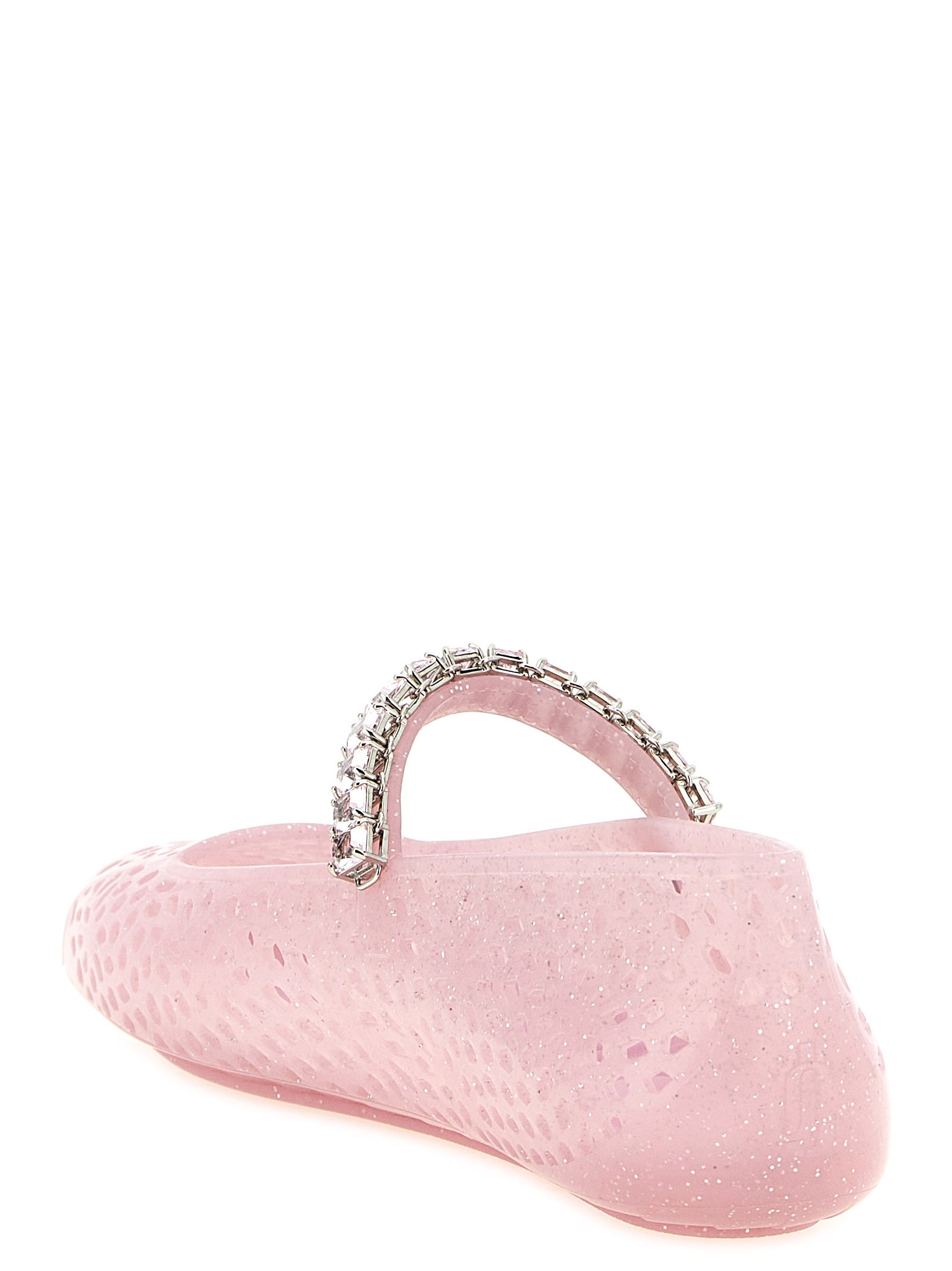Jimmy Choo Pink Jelly Ballet Flats