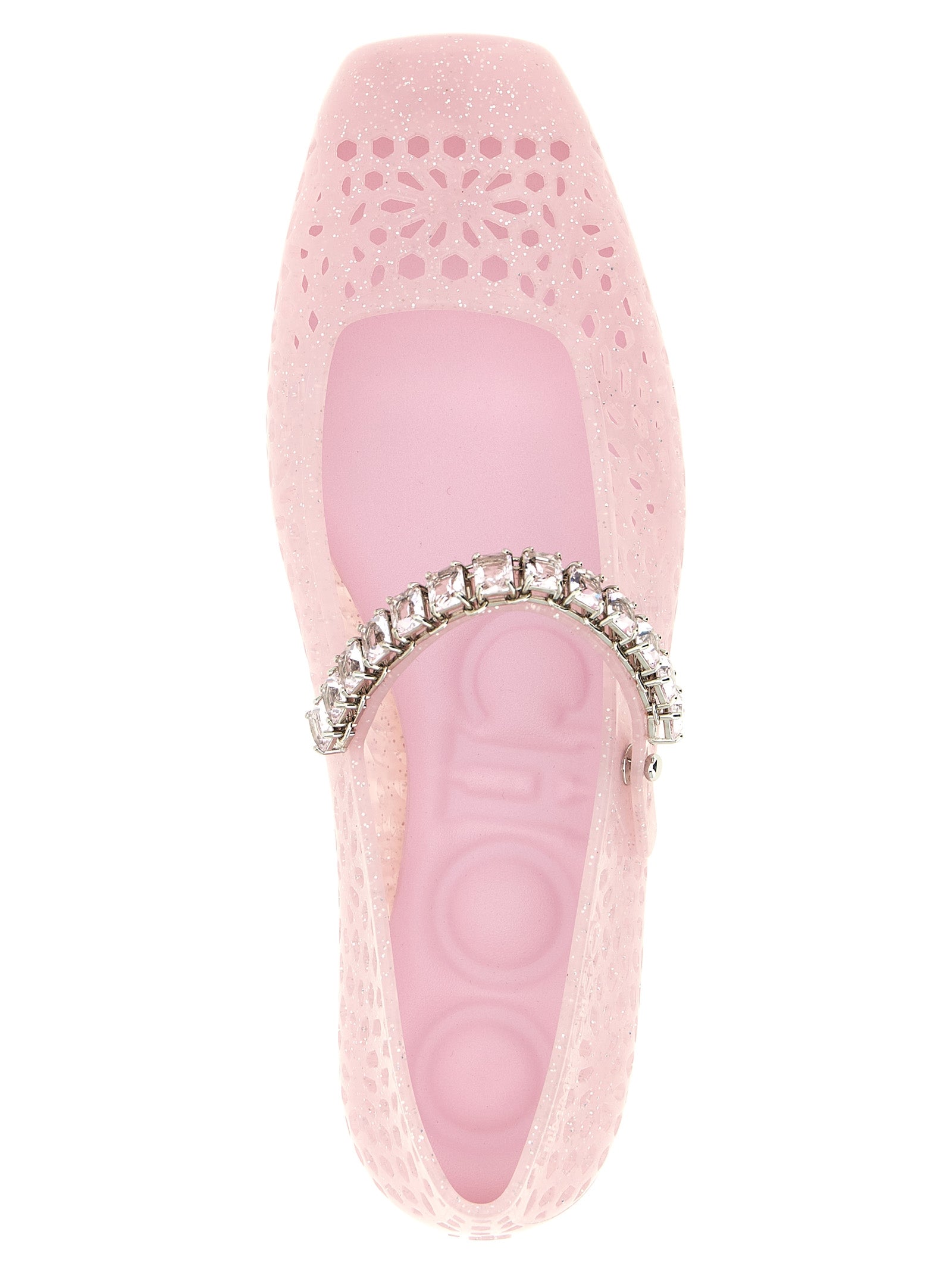 Jimmy Choo Pink Jelly Ballet Flats
