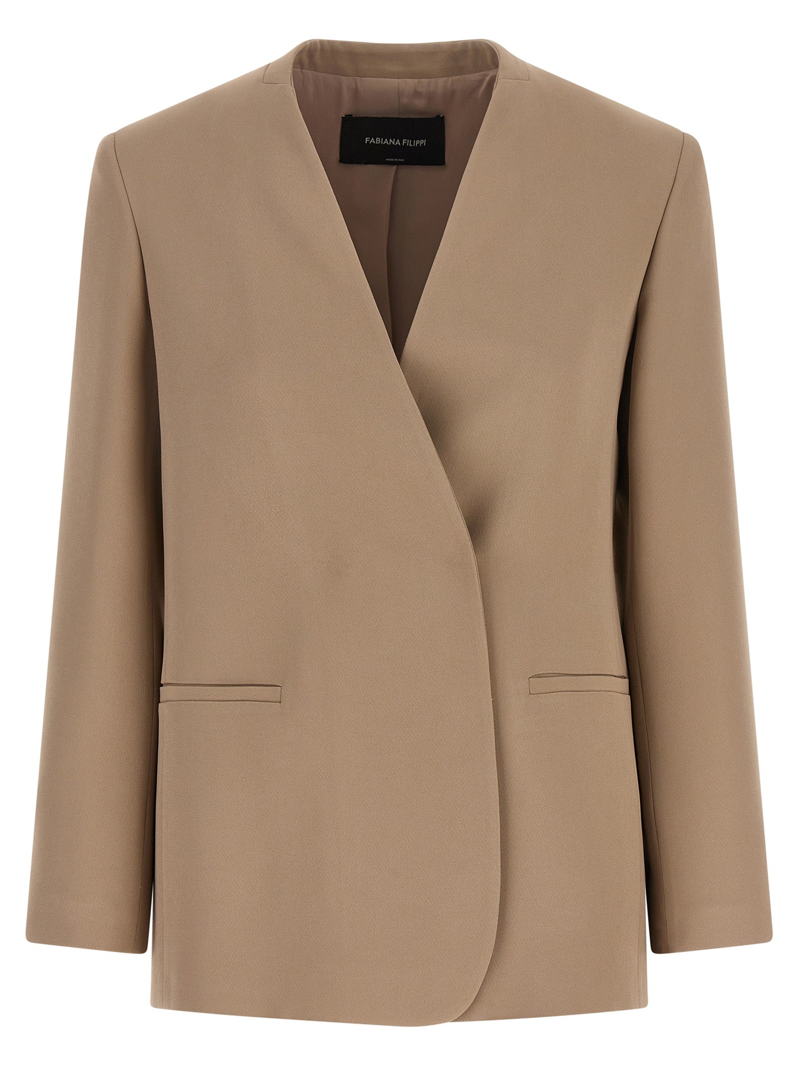 Fabiana Filippi Beige Acetate Blazer