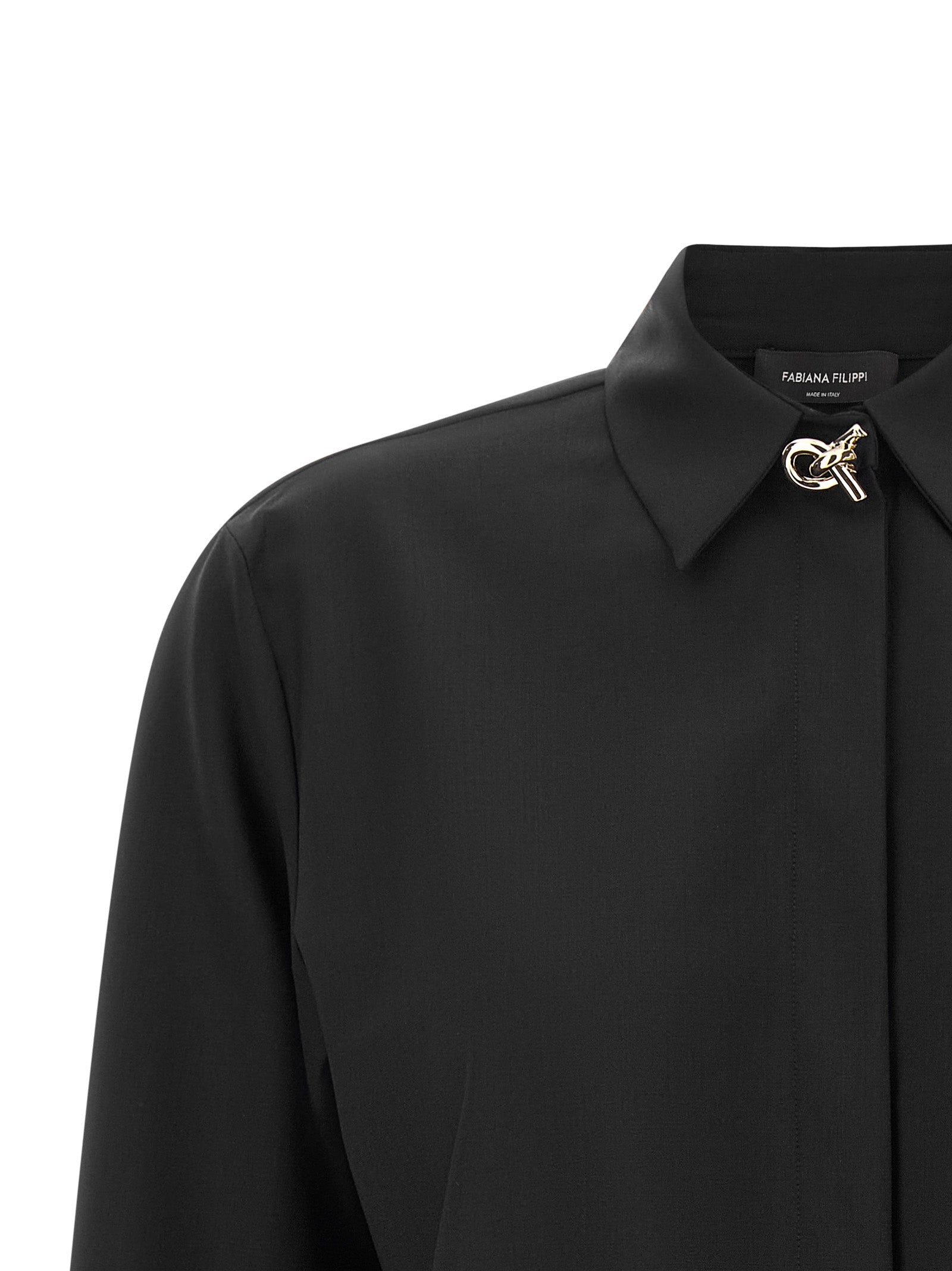 Fabiana Filippi Black Virgin Wool Blouse