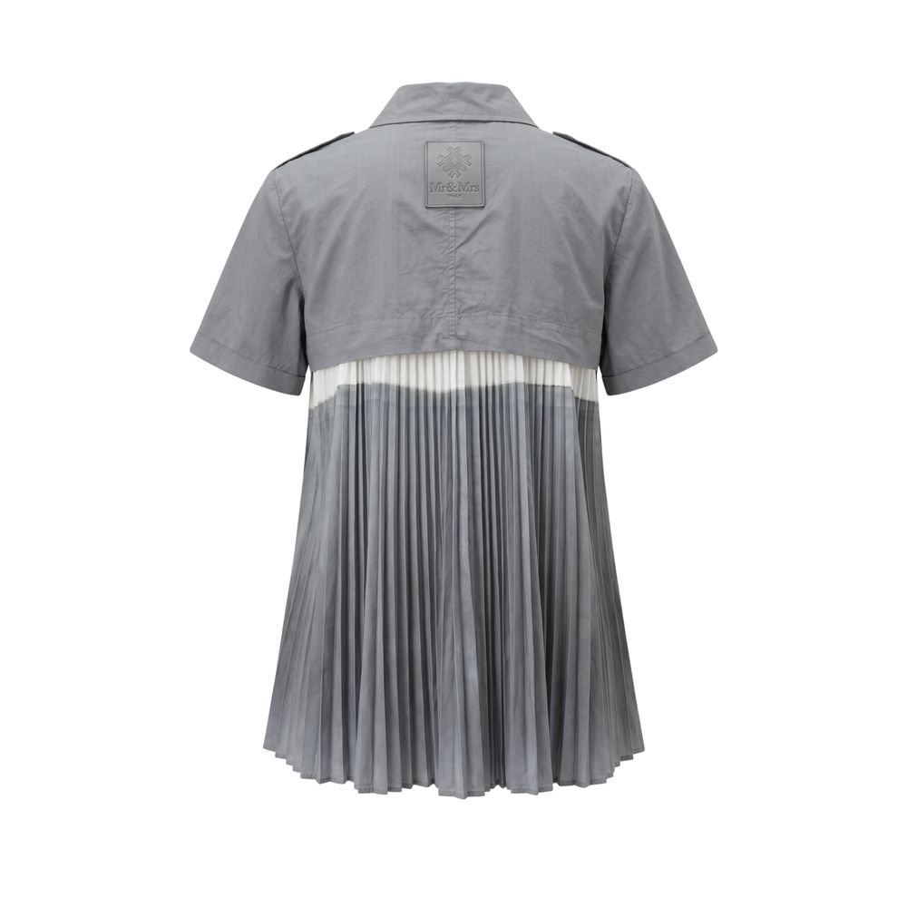 Mr&Mrs Italy Grey Cotton Women Shirt