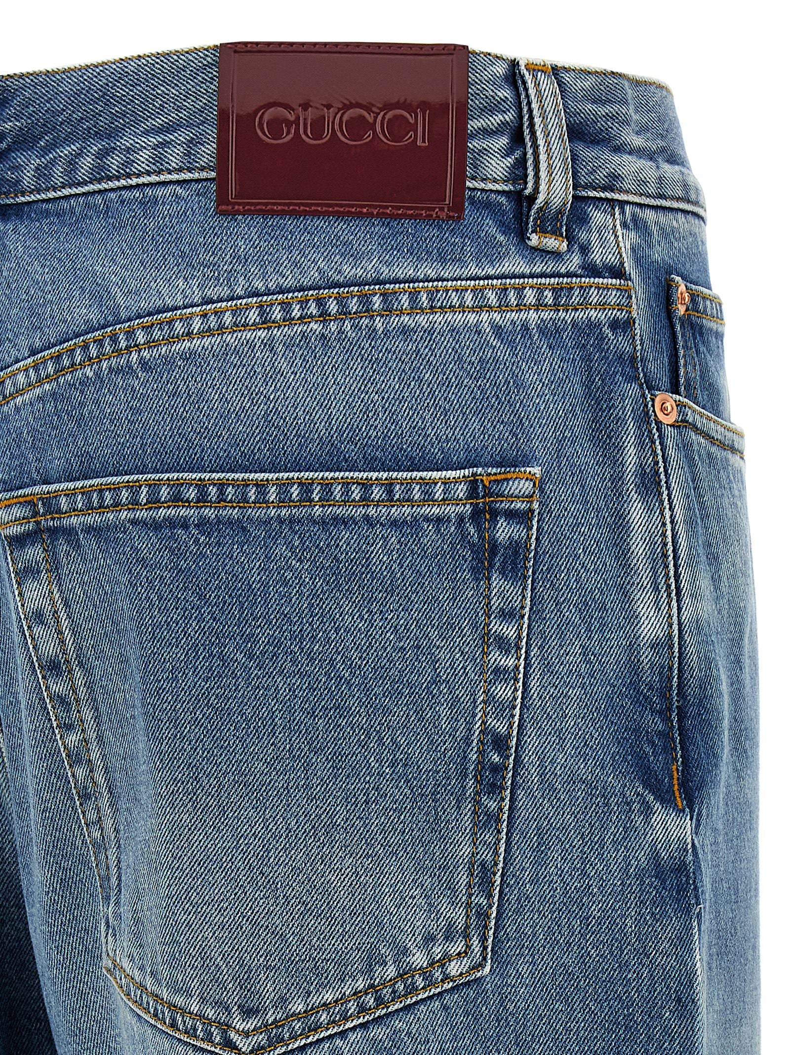 Gucci Blue Cotton Boyfriend Jeans