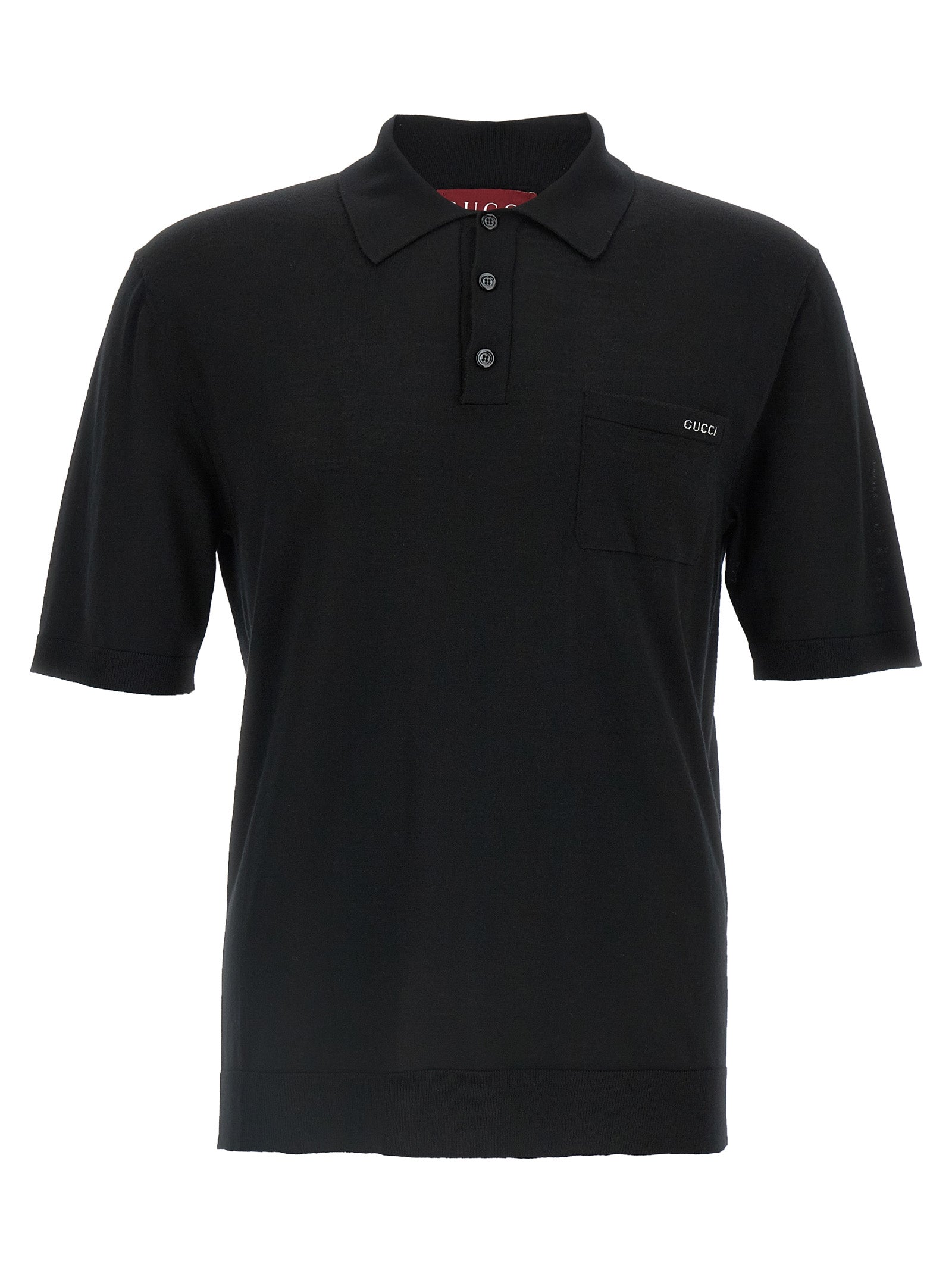 Gucci Black Wool Polo Shirt