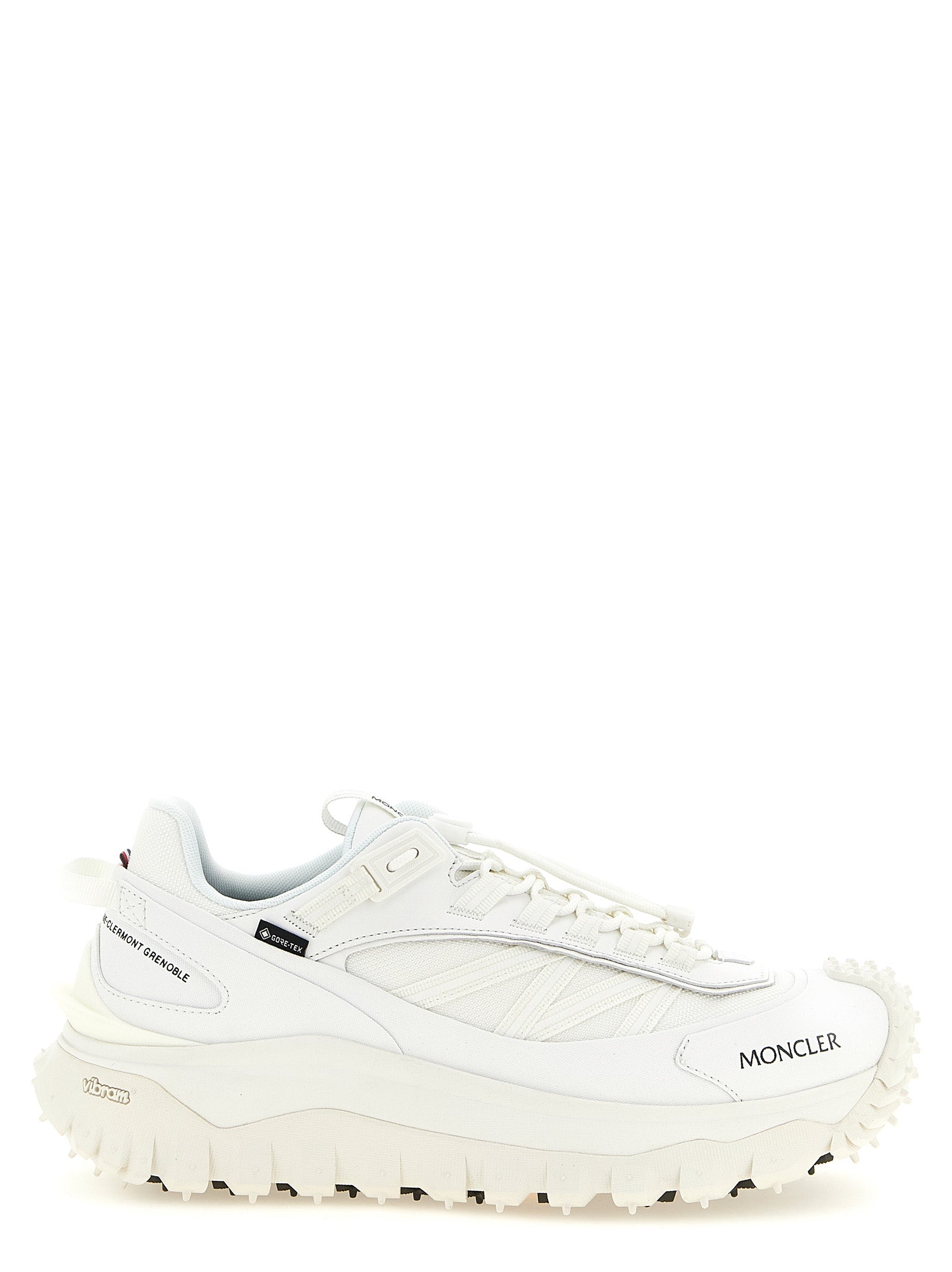 Moncler White Leather Athletic Sneakers