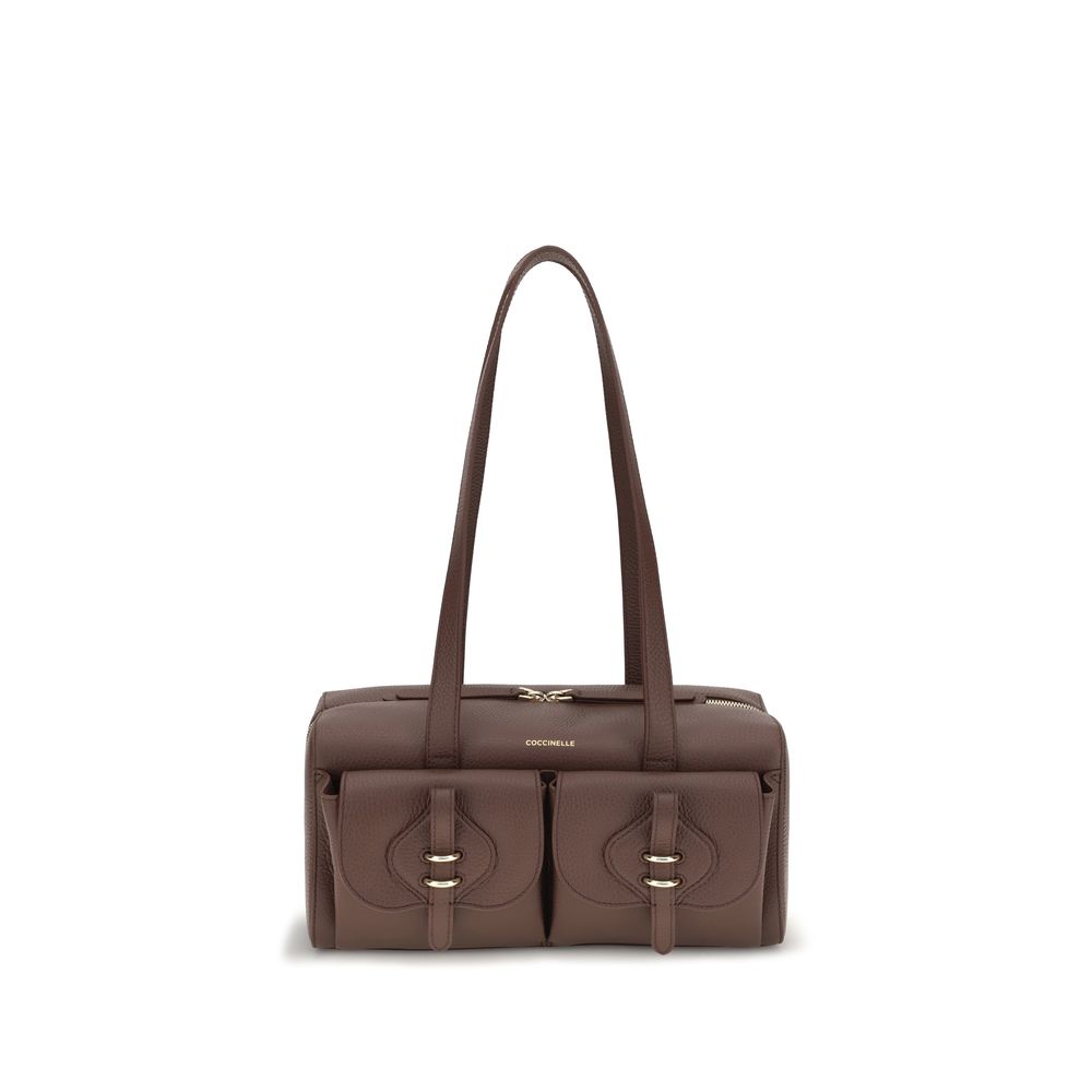 Coccinelle Brown Calf Leather Bos Taurus Shoulder Bag