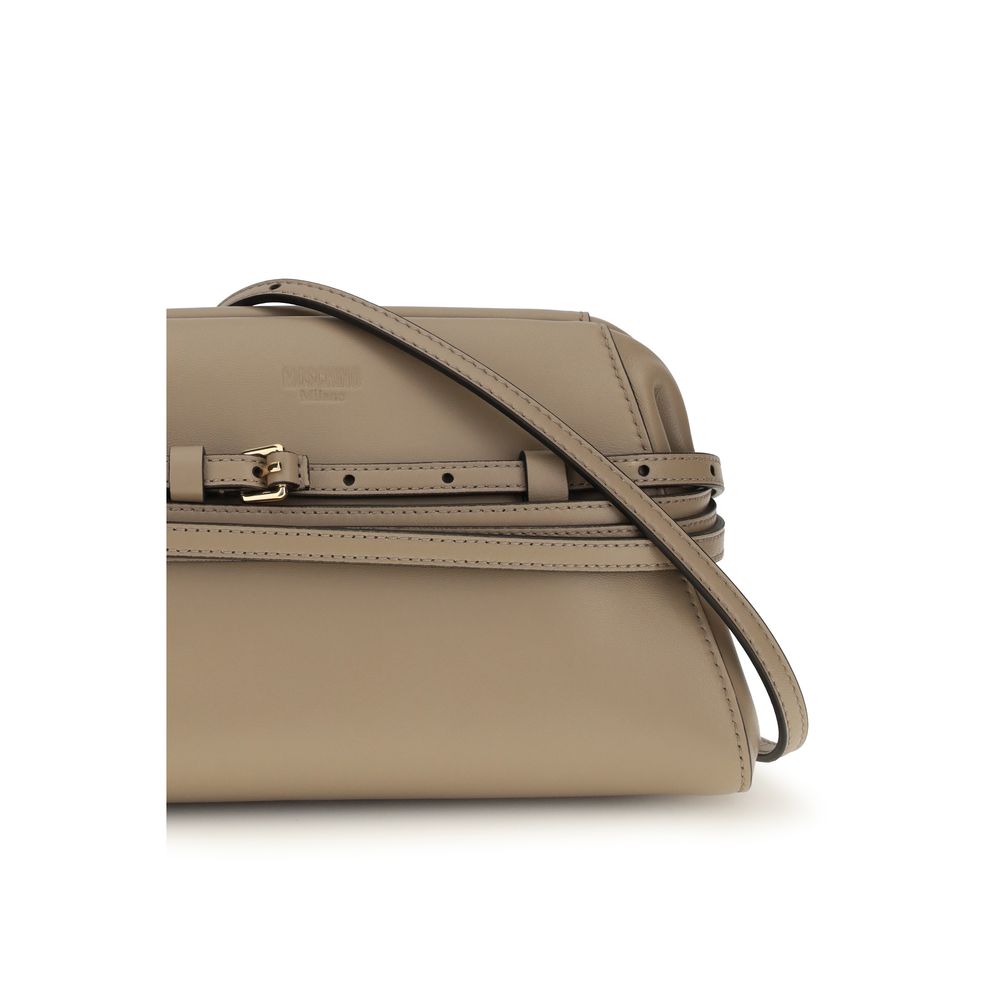 Moschino Beige Goatskin Clutch Bag