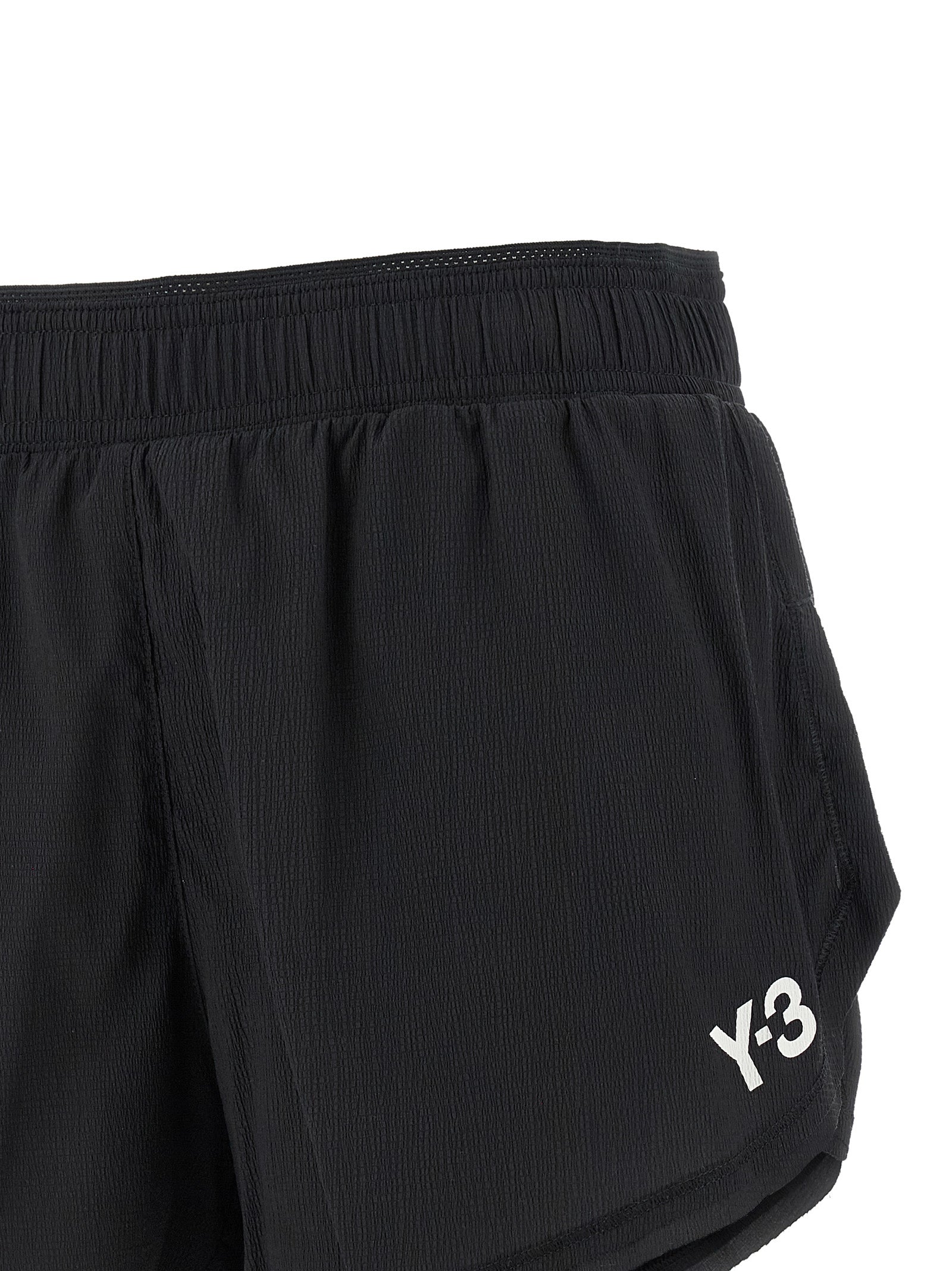 Y-3 Black Polyamide Bermuda Shorts