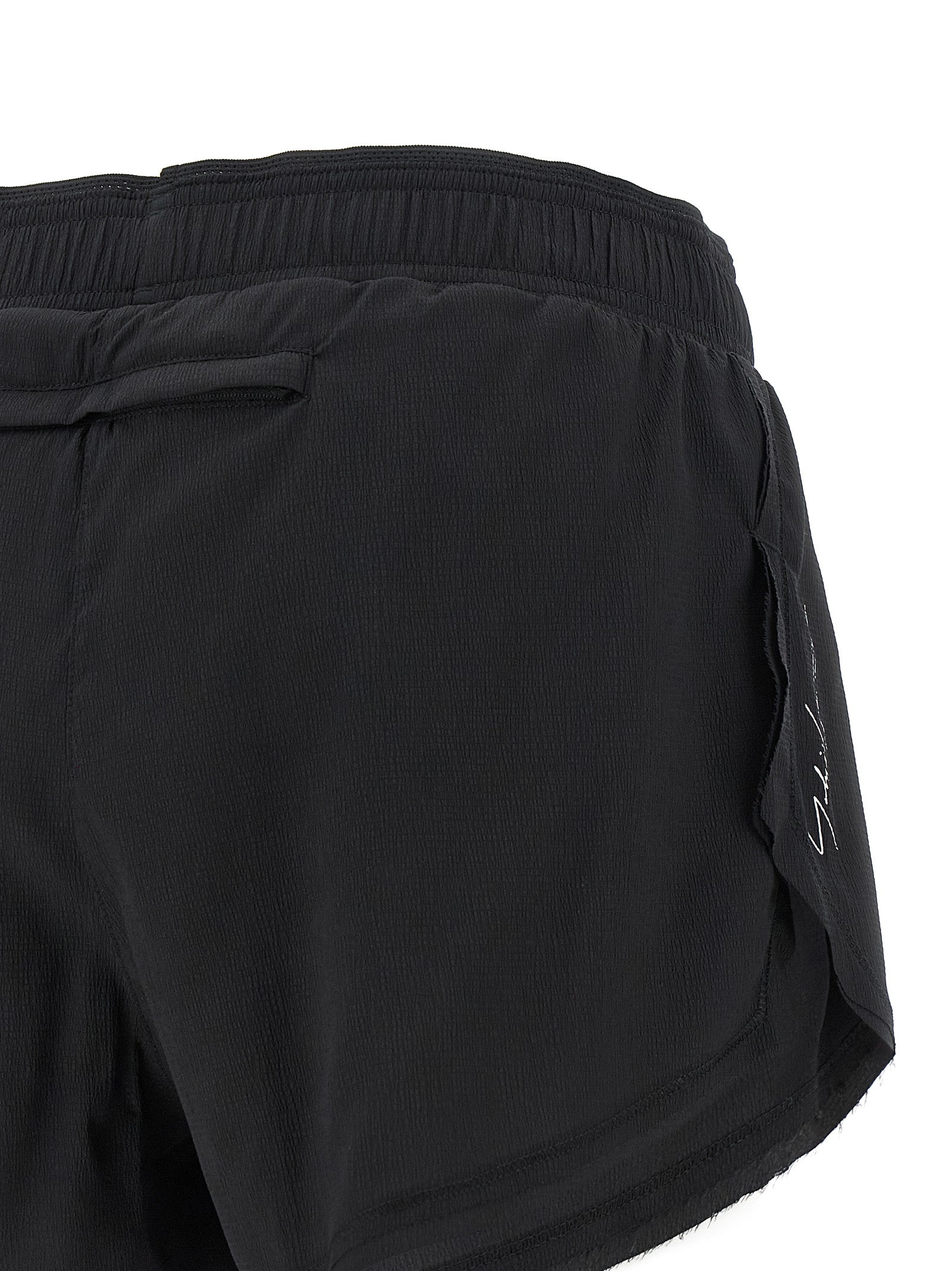 Y-3 Black Polyamide Bermuda Shorts
