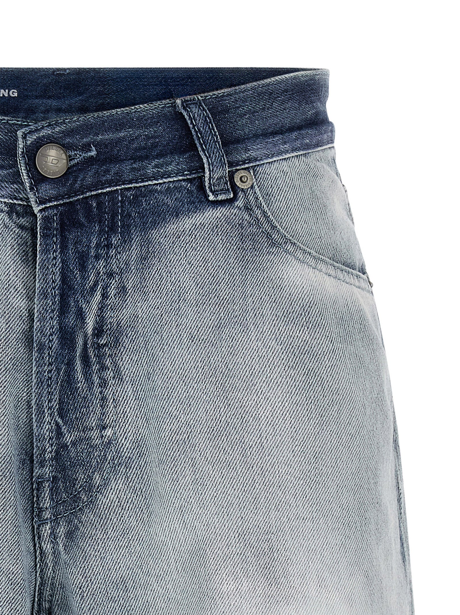 Diesel Blue Cotton Bermuda Shorts