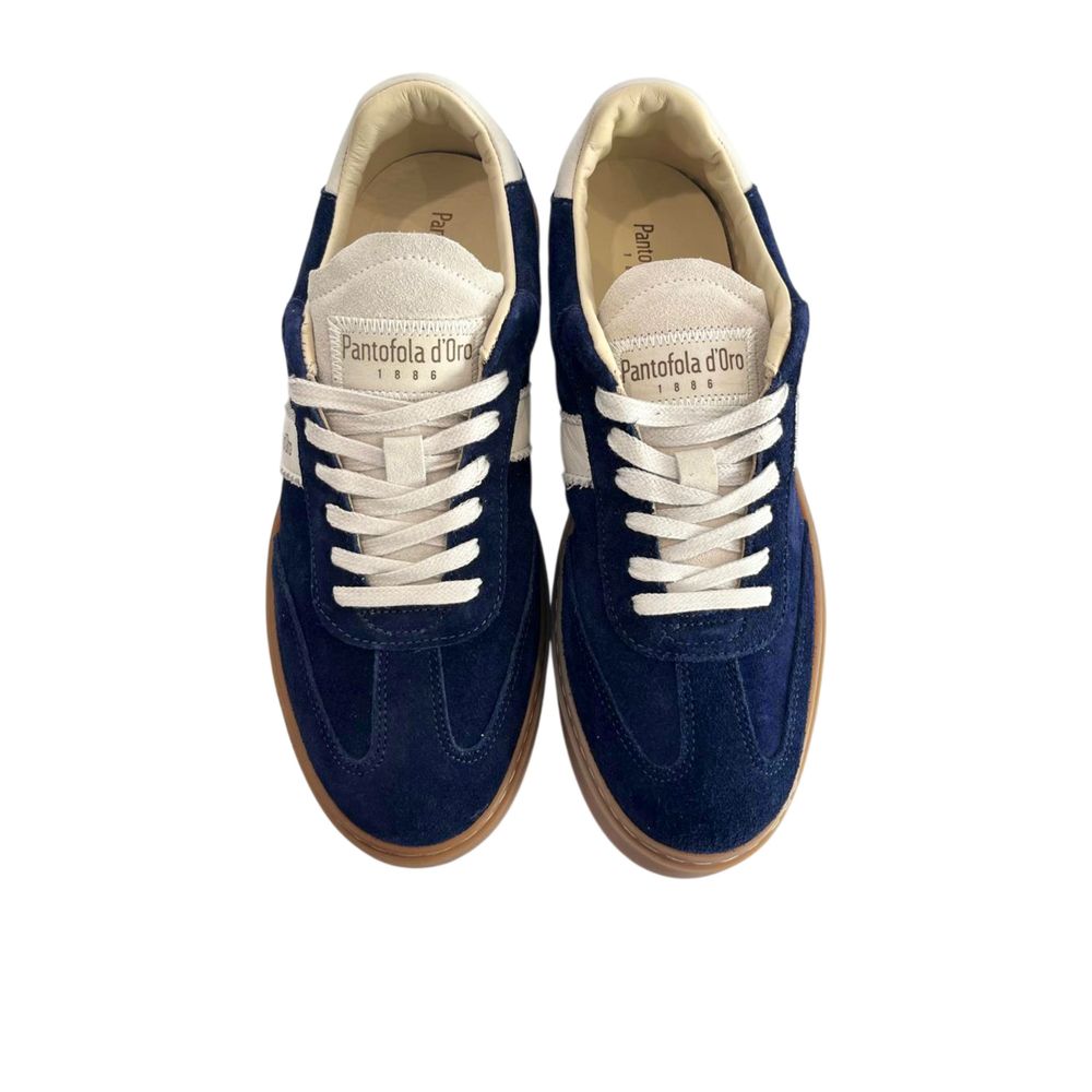 Pantofola D'Oro Blue Suede Men Sneakers
