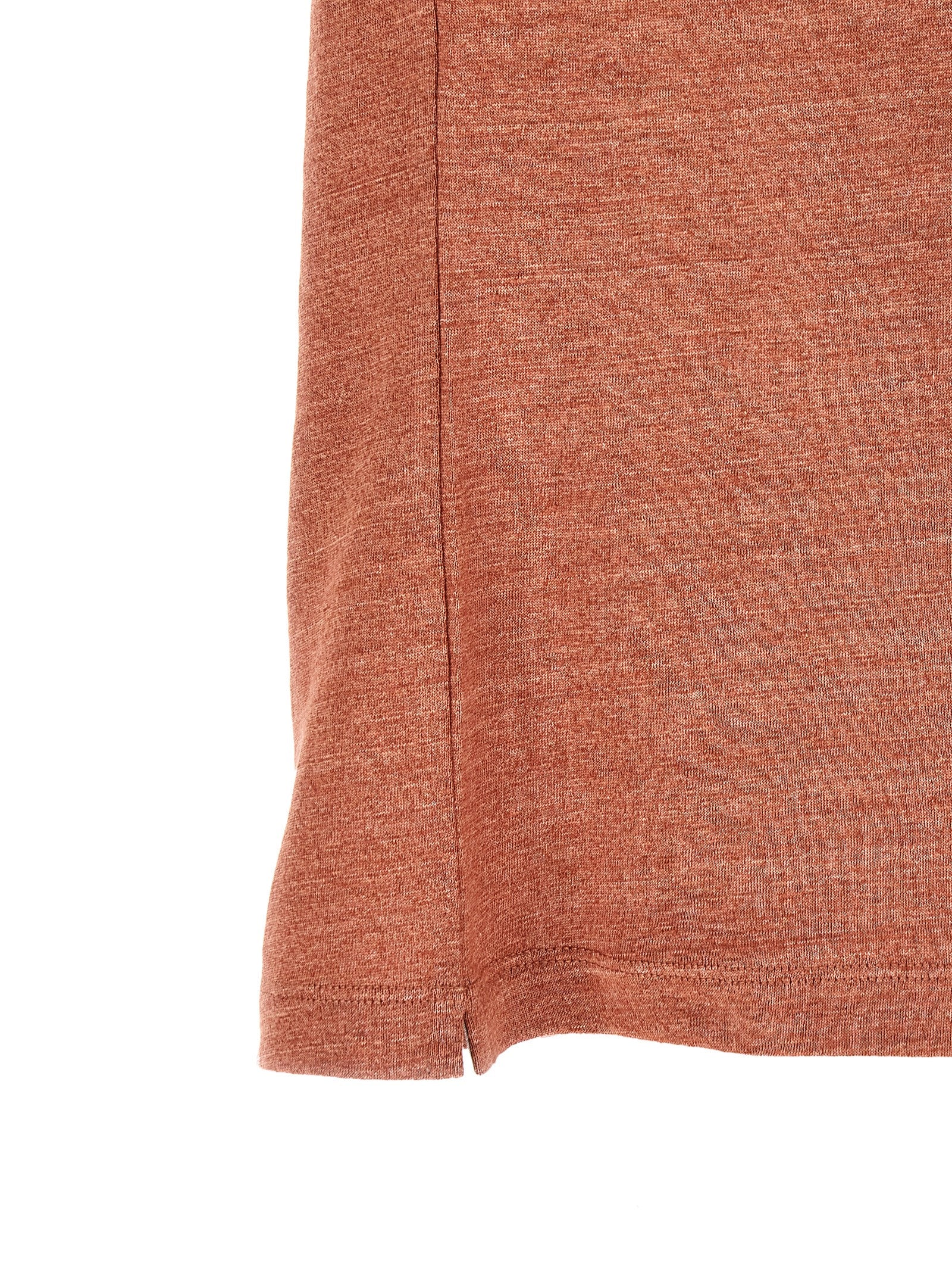 Brunello Cucinelli Orange Linen Polo Shirt
