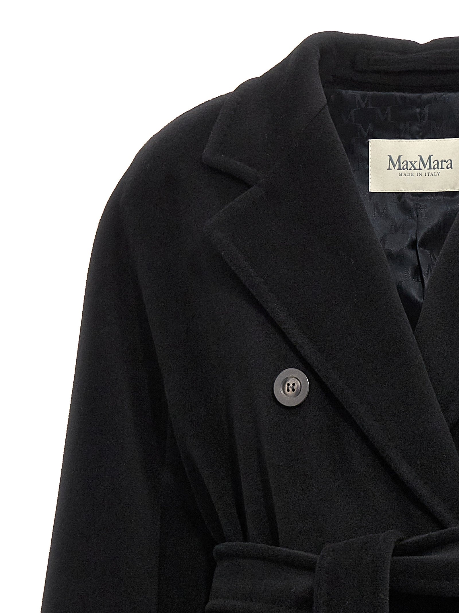 Max Mara Black Virgin Wool Coat