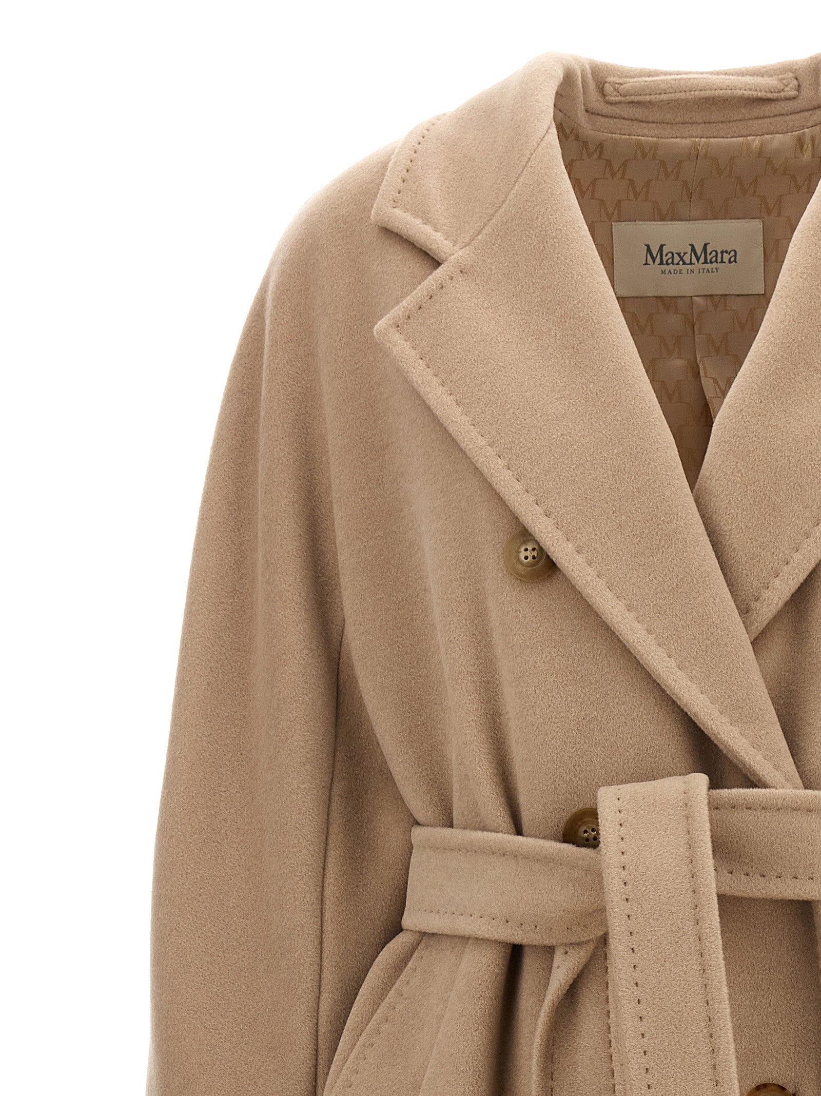 Max Mara Beige Virgin Wool Coat